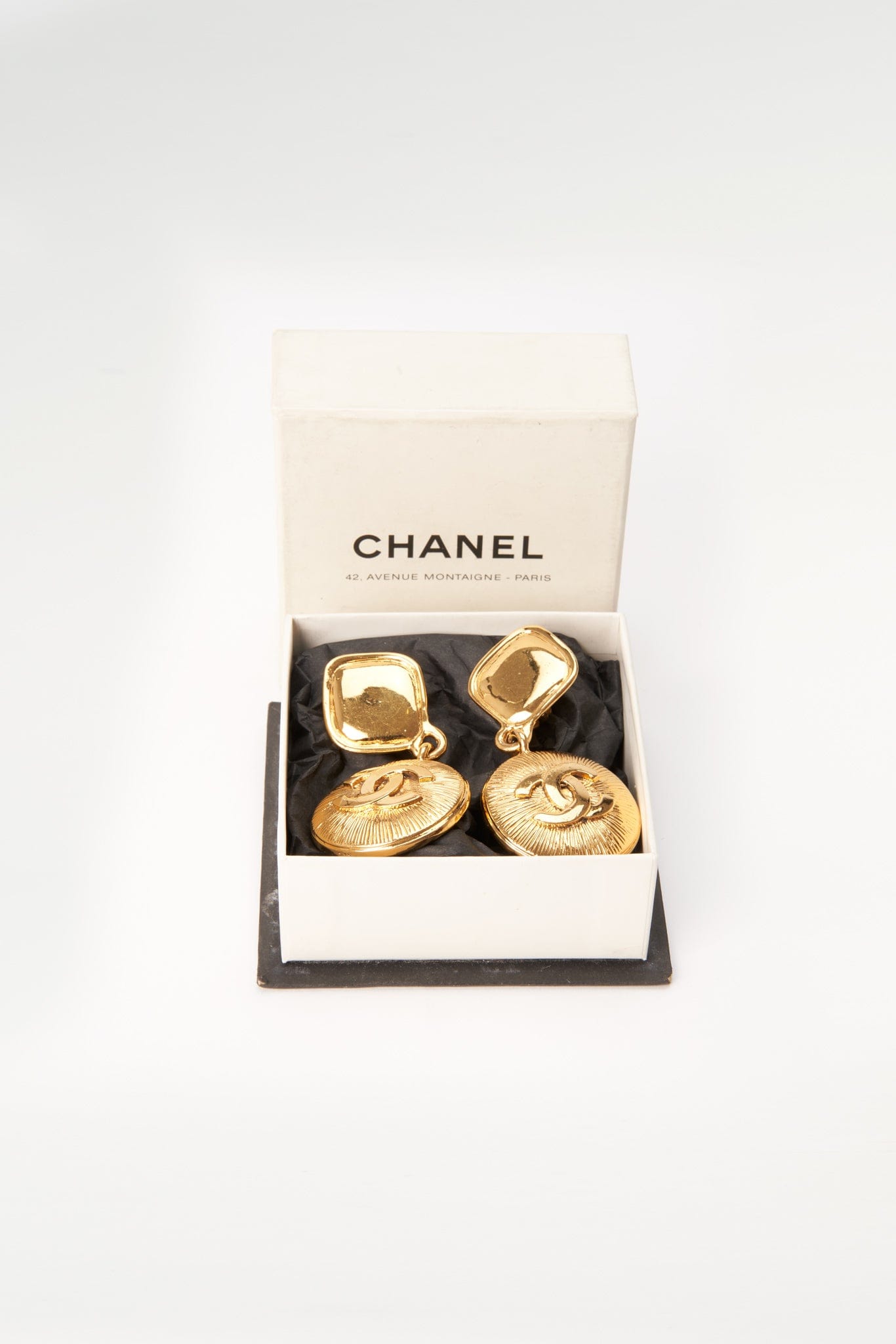 Vintage Chanel Drop Statement CC Earrings