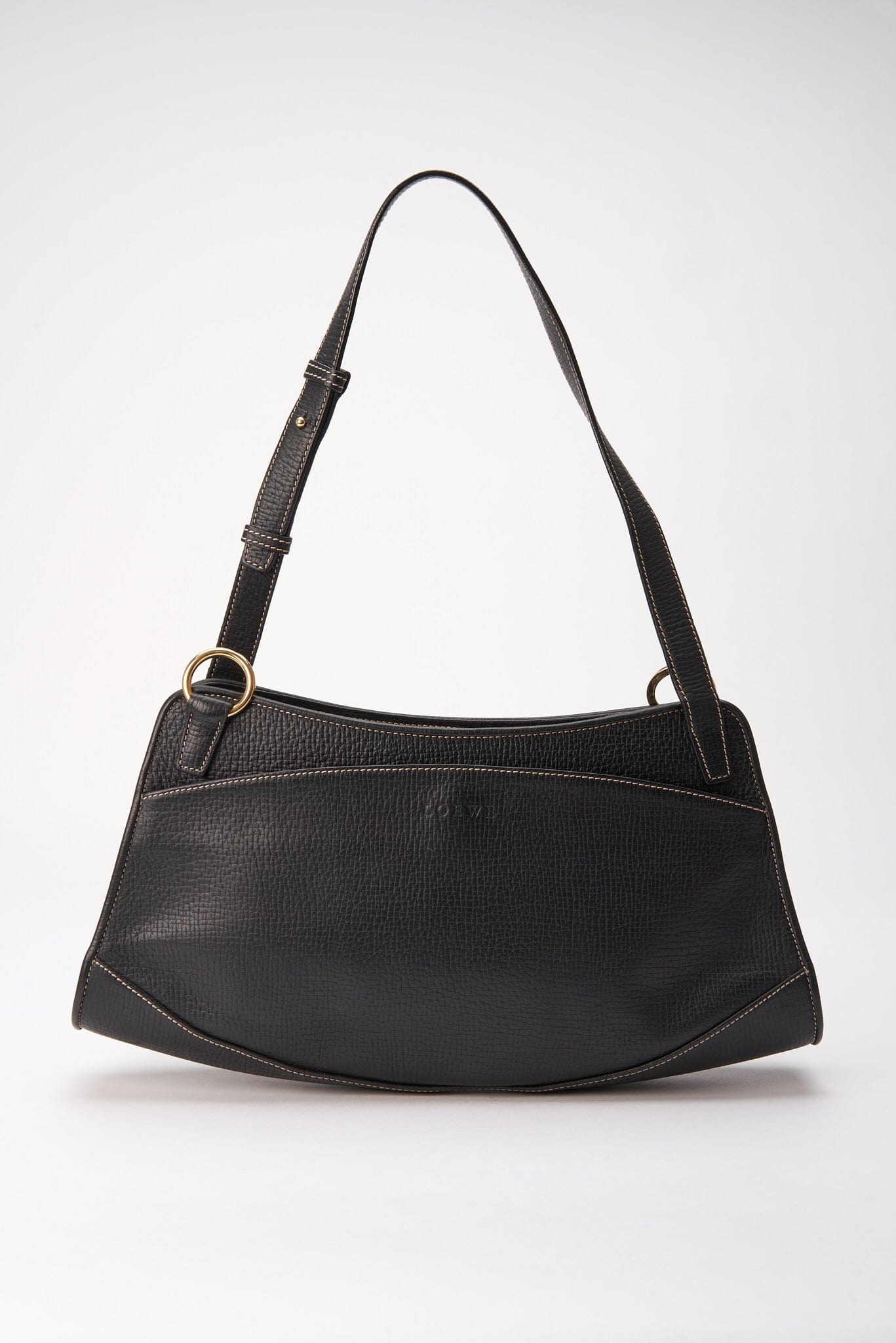 Vintage Loewe Textured Leder Umhängetasche - Main Image