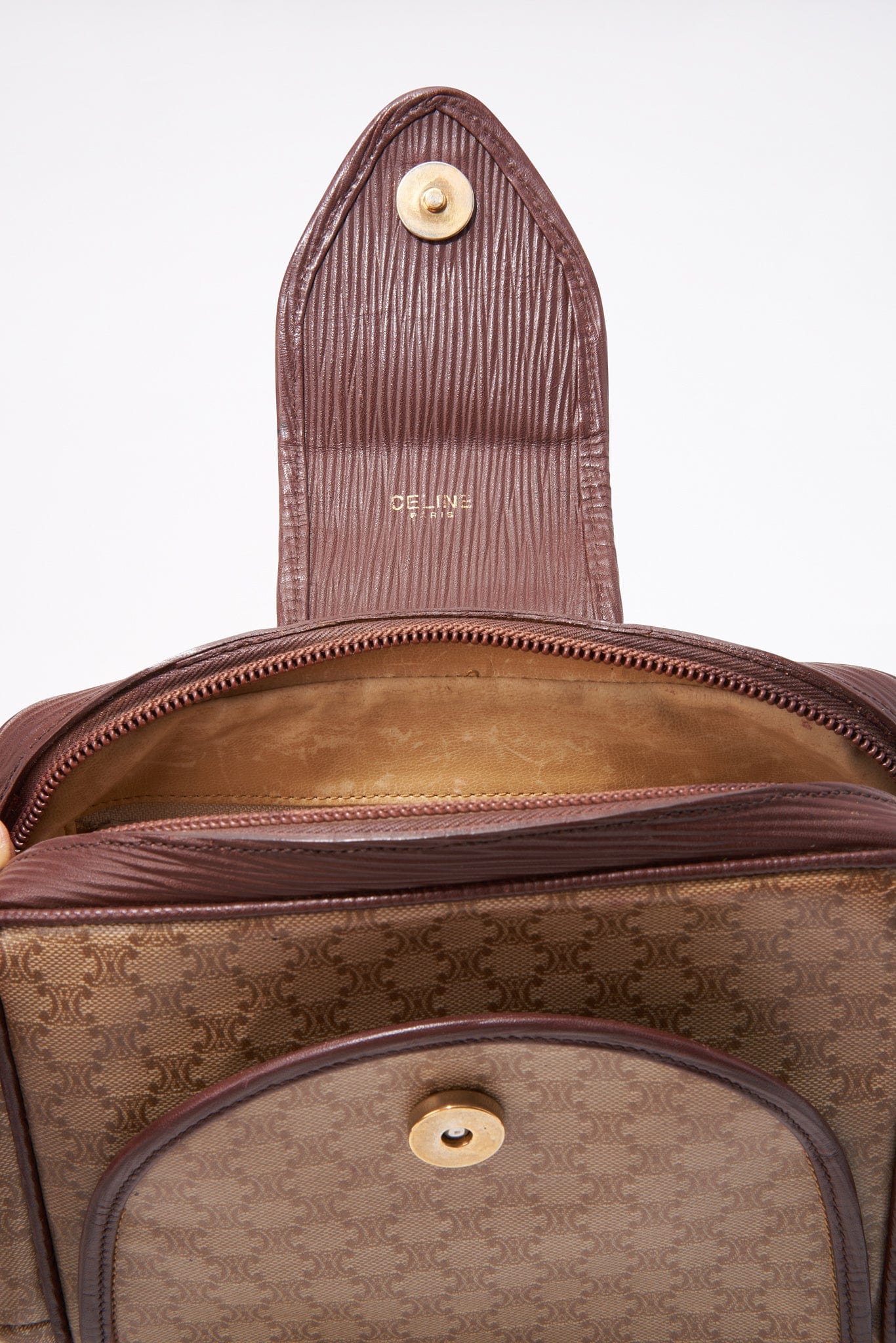 Vintage Celine Triomphe Canvas Crossbody Bag