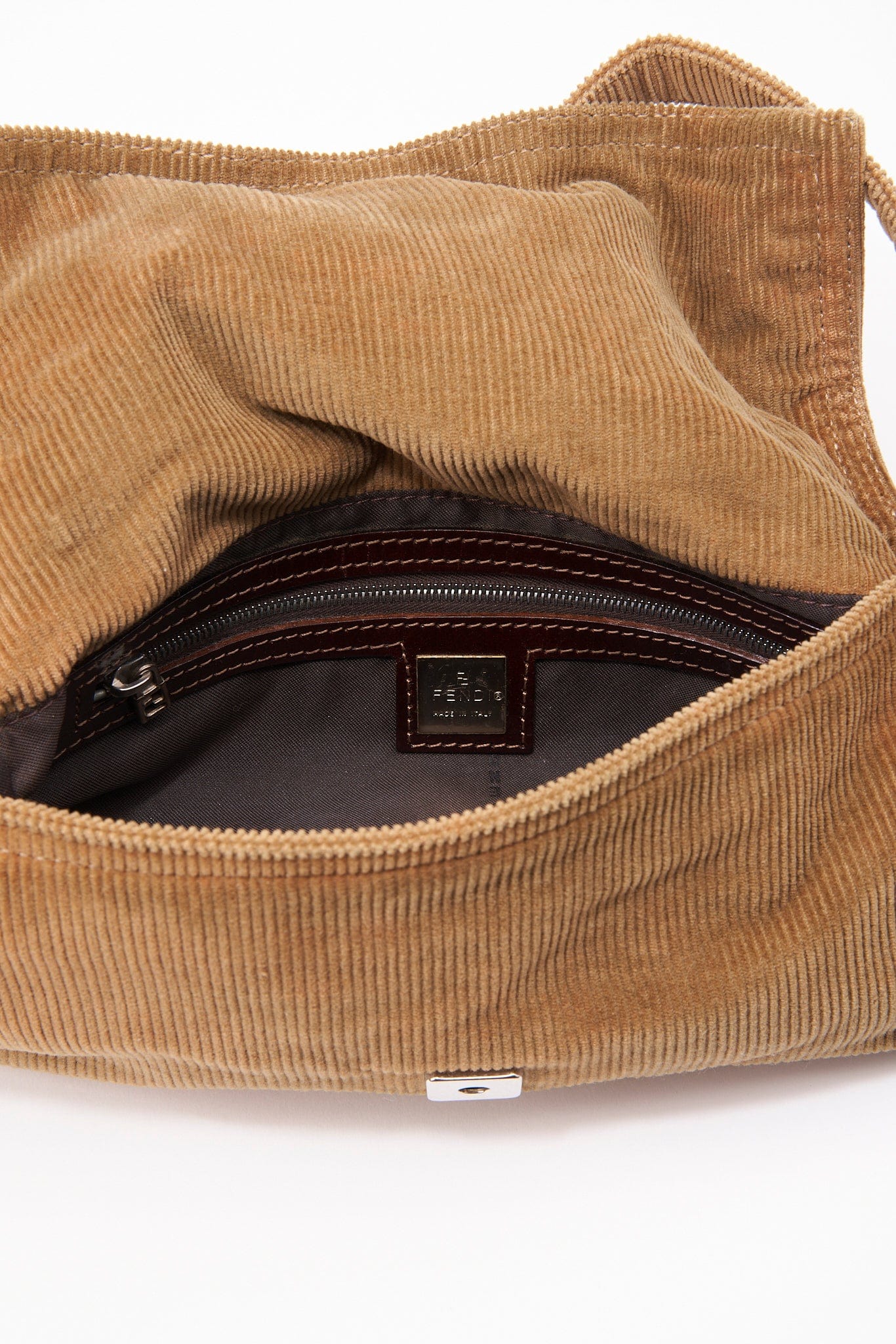 Fendi Baguette in Beige Cord Fabric