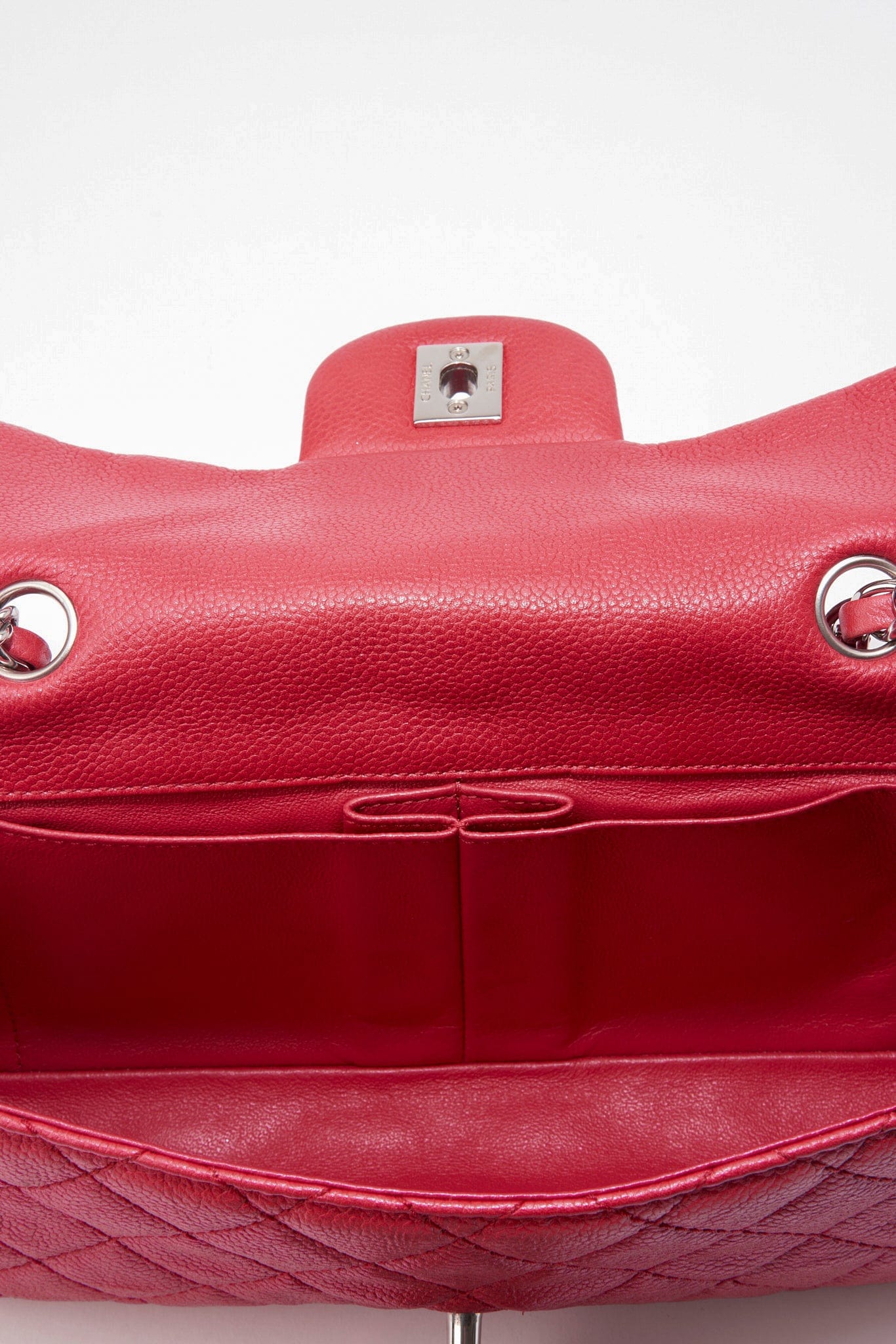 Chanel Red Leather Single Flap