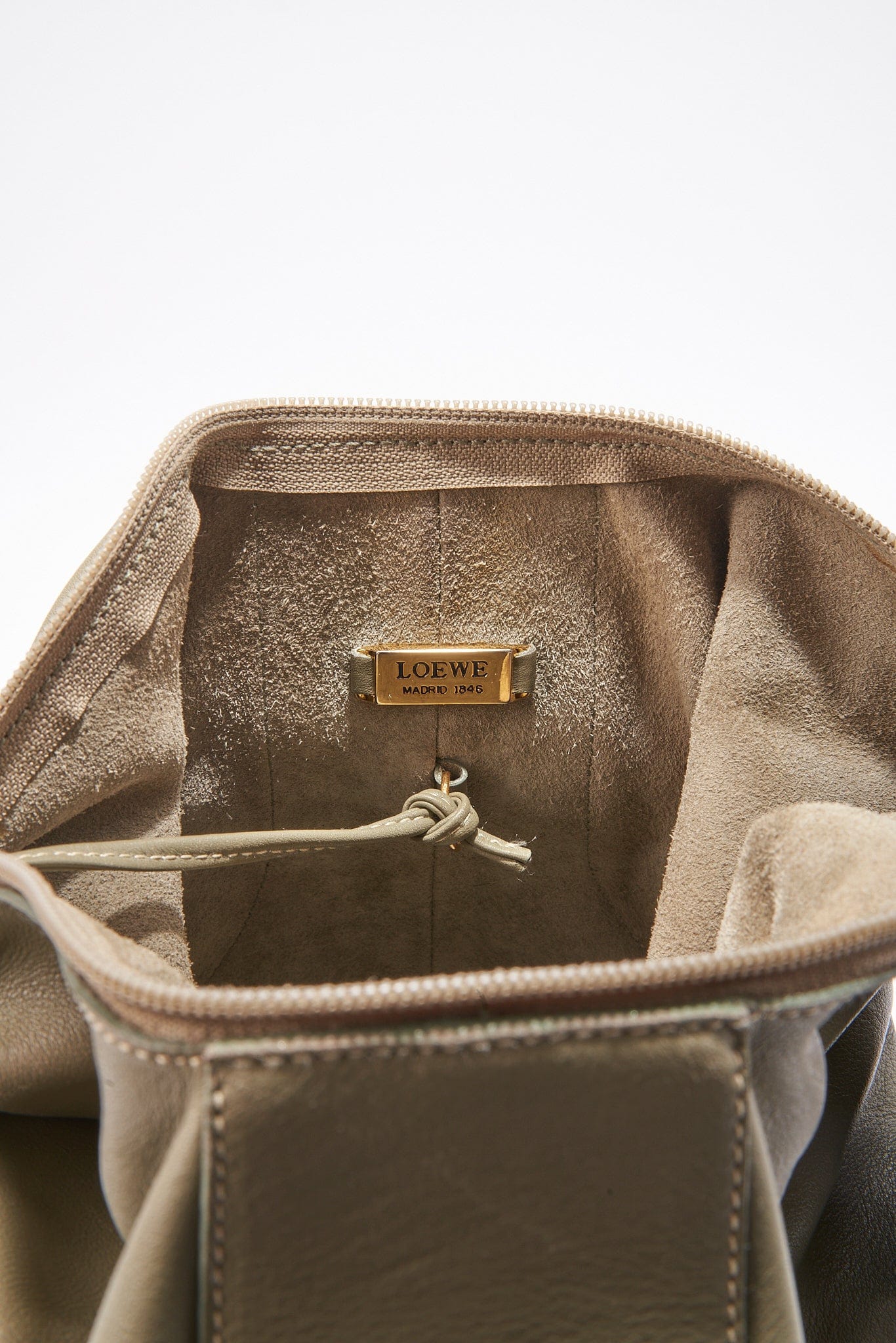 Vintage Loewe Green Sling Bucket Bag