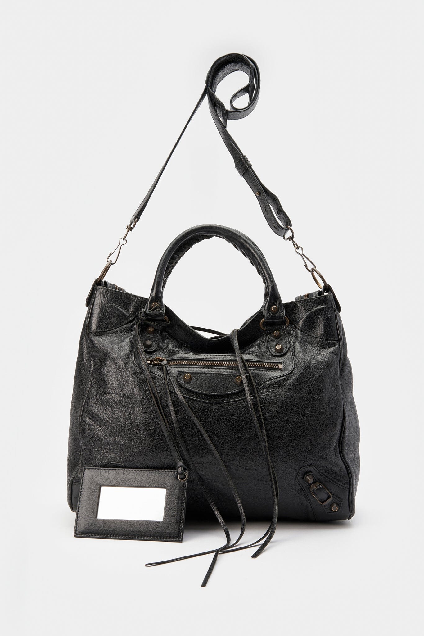 Vintage Balenciaga Black Leather Velo City Bag – The Hosta