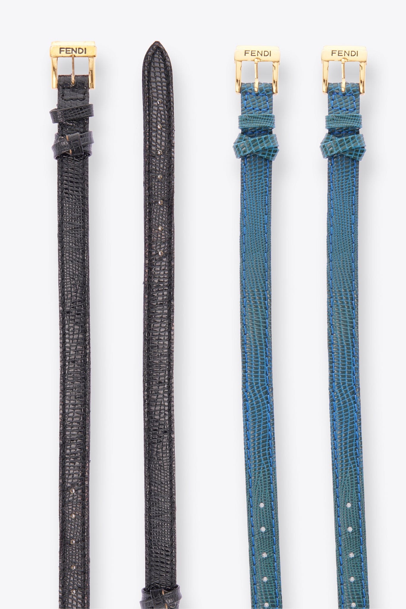 Vintage Fendi Oval Gold Plated Watch With 5 Leather Strap Options