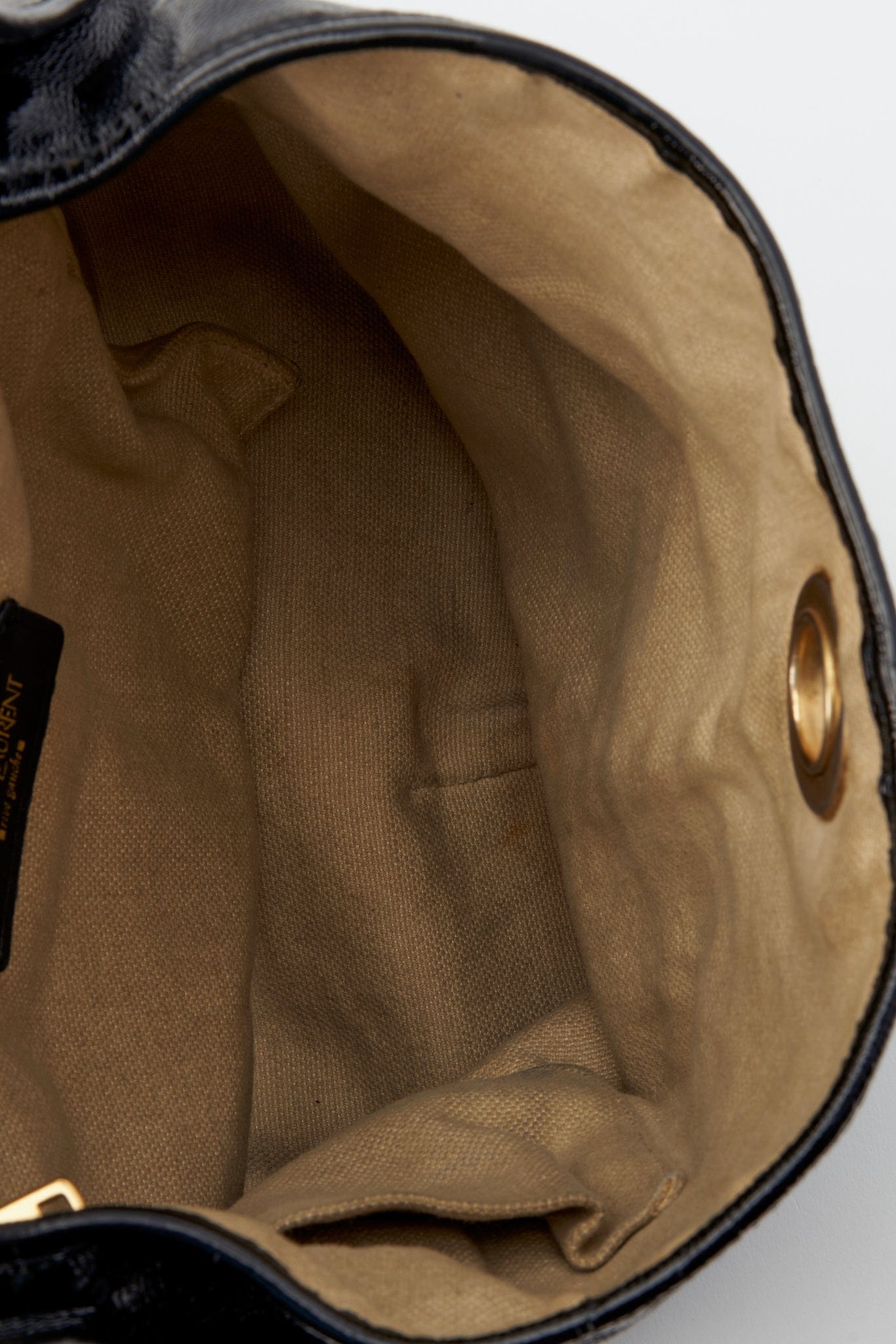 Vintage YSL Black Patent Leather Shoulder Bag