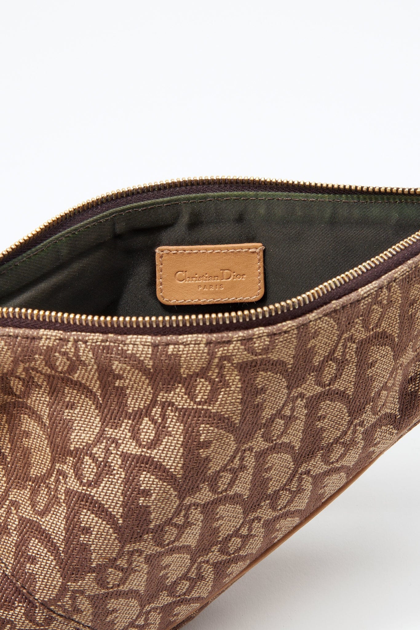 Vintage Christian Dior Pre-Owned Mini Oblique Saddle Pochette Shoulder Bag