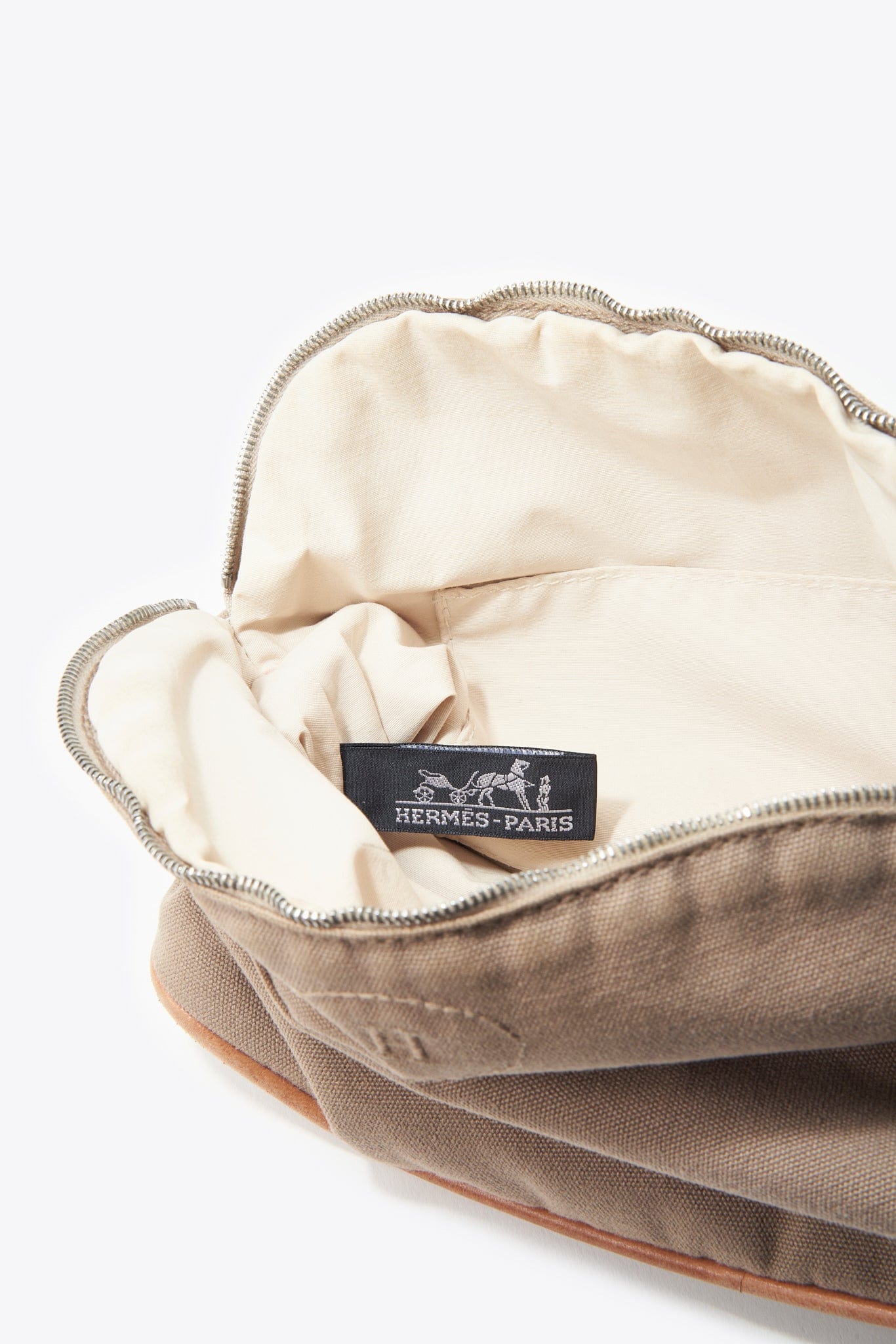 Vintage Hermès Bolide Canvas Wash Bag