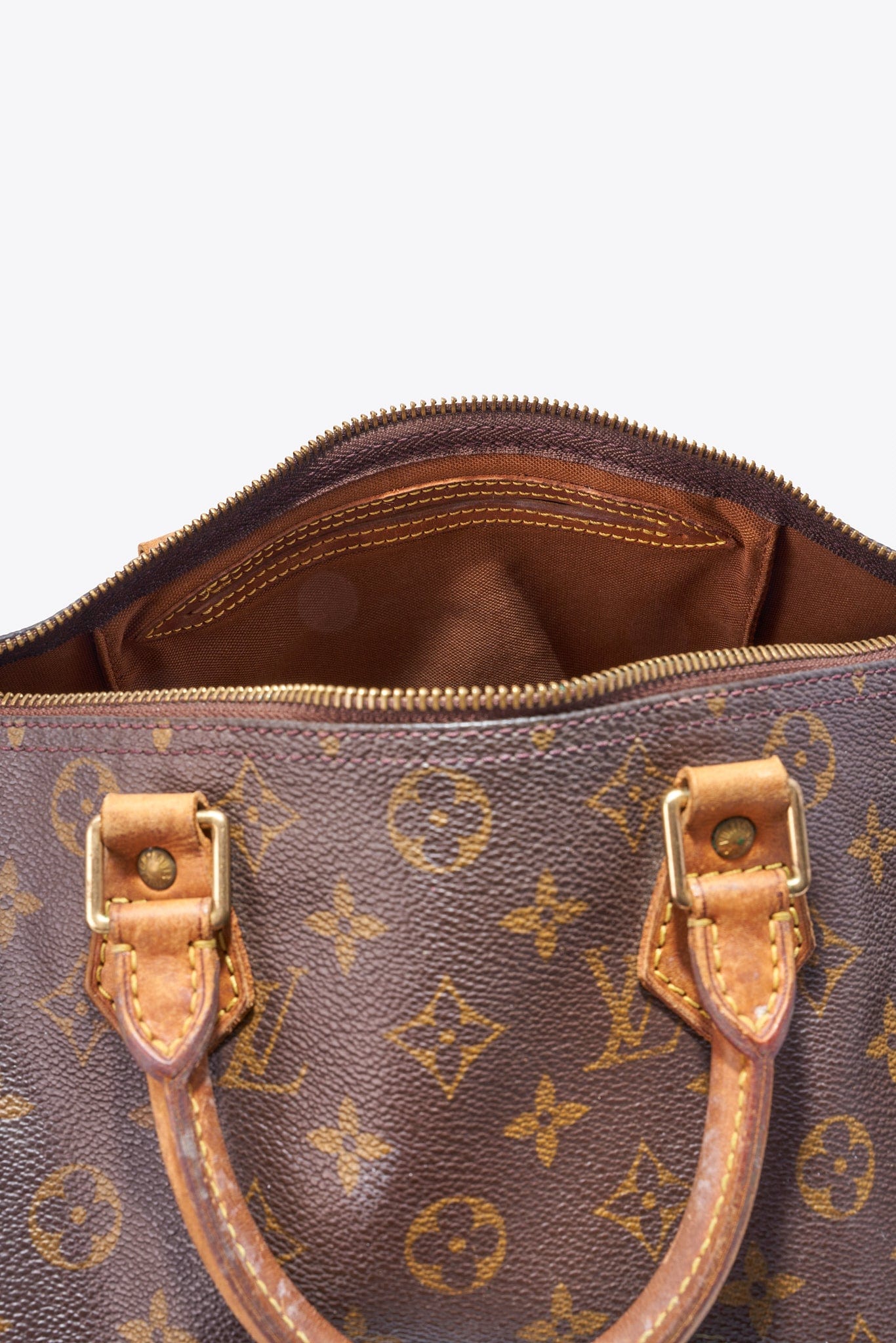 Louis Vuitton 35 Speedy Bag In Brown Monogram Coated Canvas