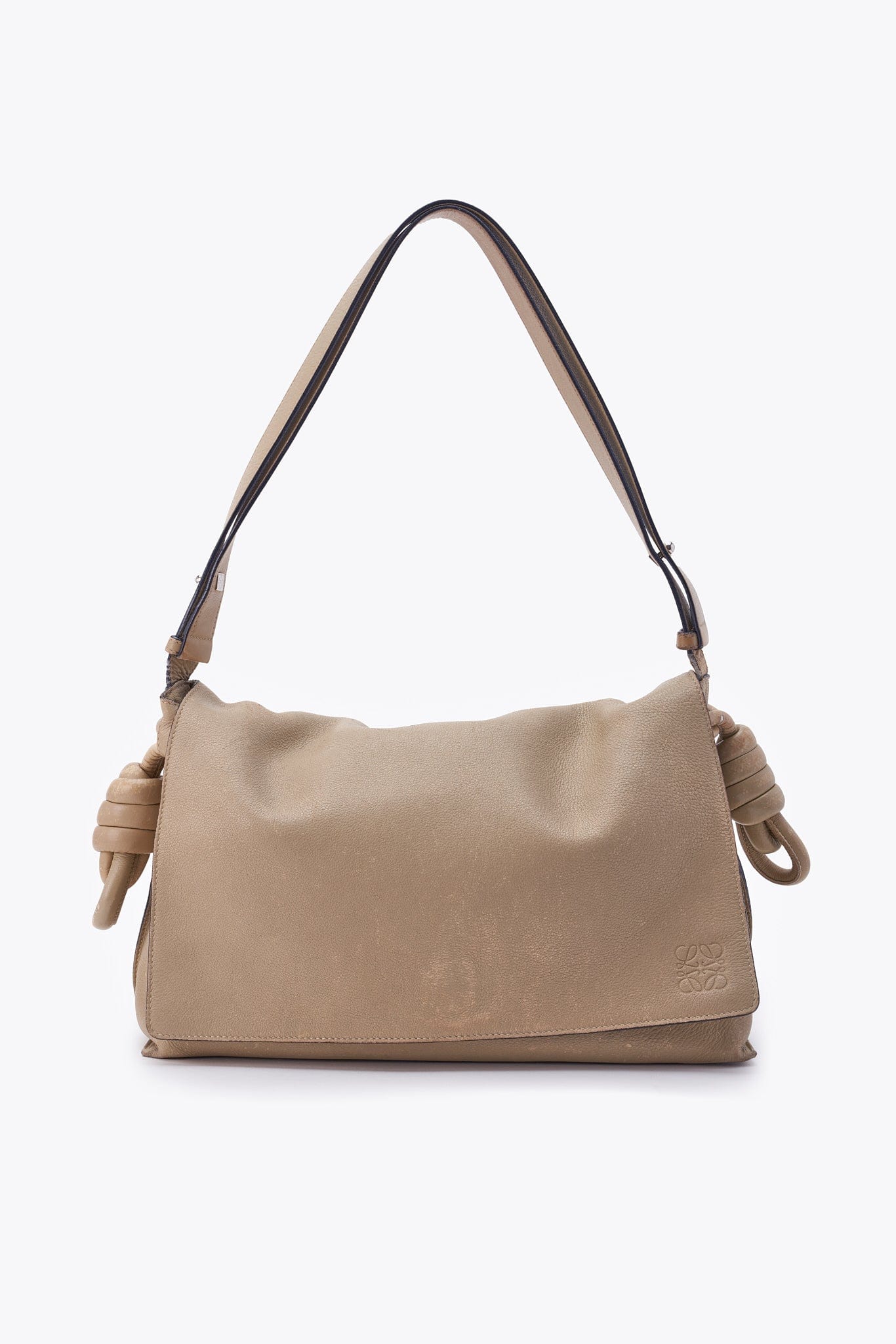 Bolso de hombro de anagrama de Loewe vintage blanco