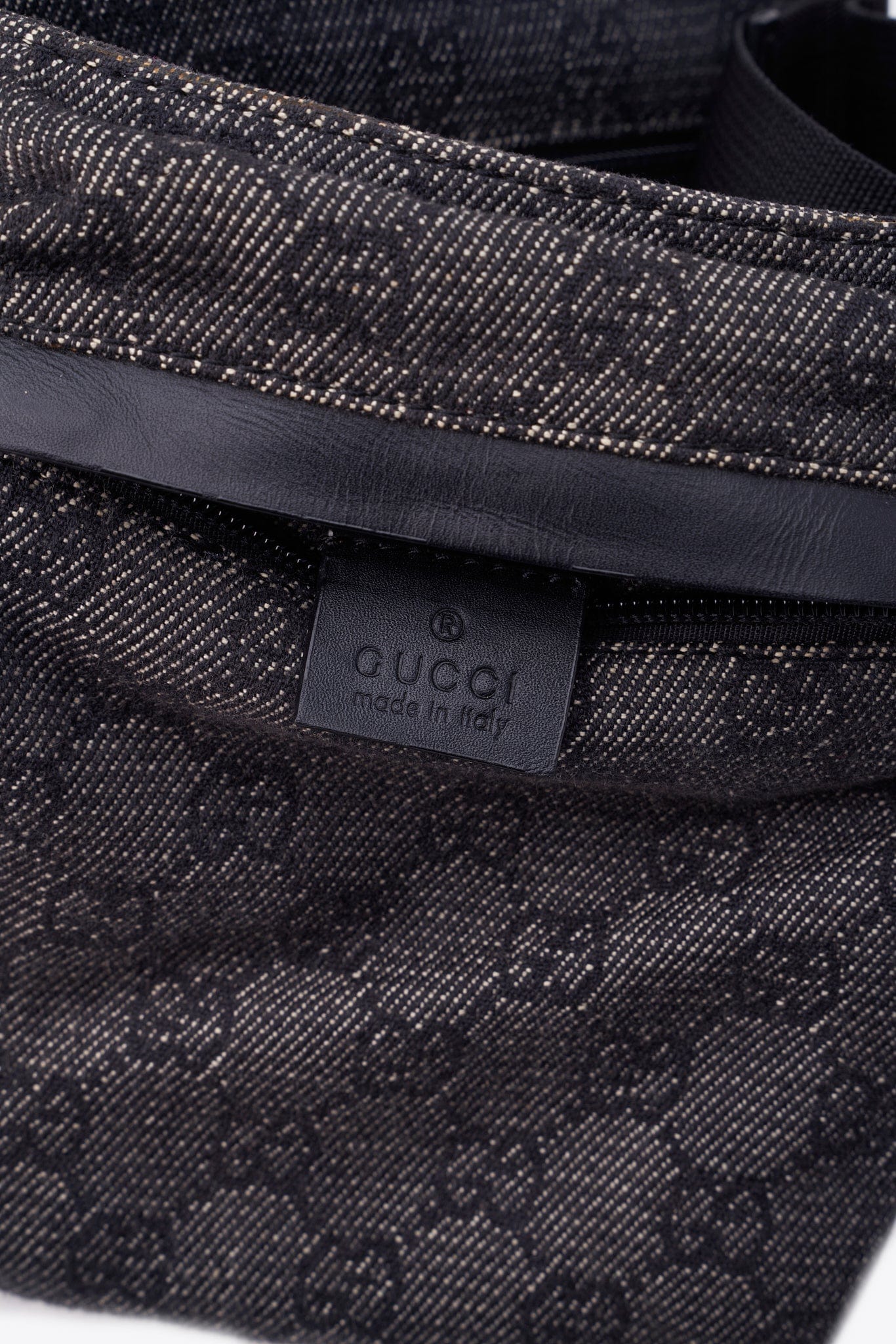 Vintage Gucci Black GG Canvas Belt or Sling Bag