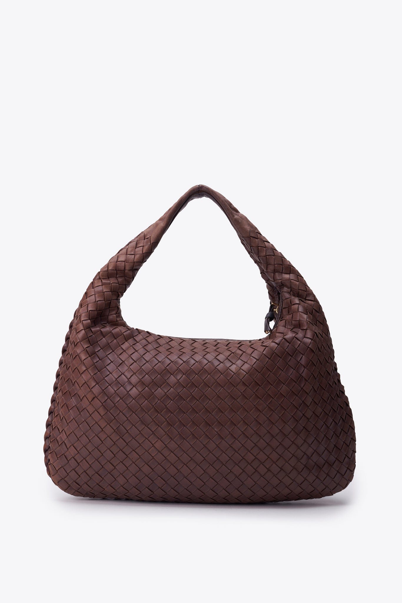 Vintage Bottega Veneta Brown Intrecciato Leather Hobo Shoulder Bag Vintage Bottega Veneta Brown Intrecciato Leather Hobo Shoulder Bag