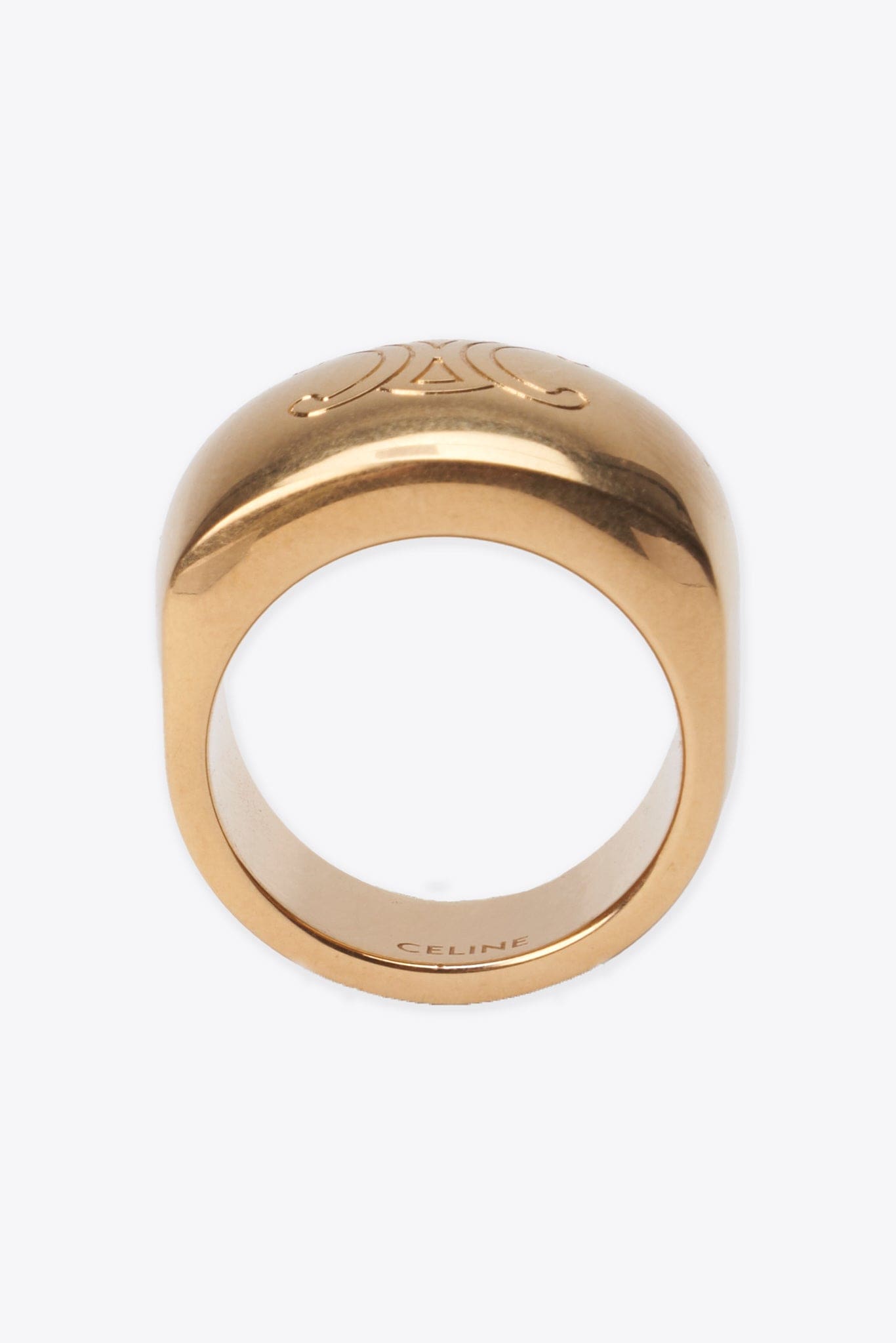 Celine Triomphe Gold Plated Ring