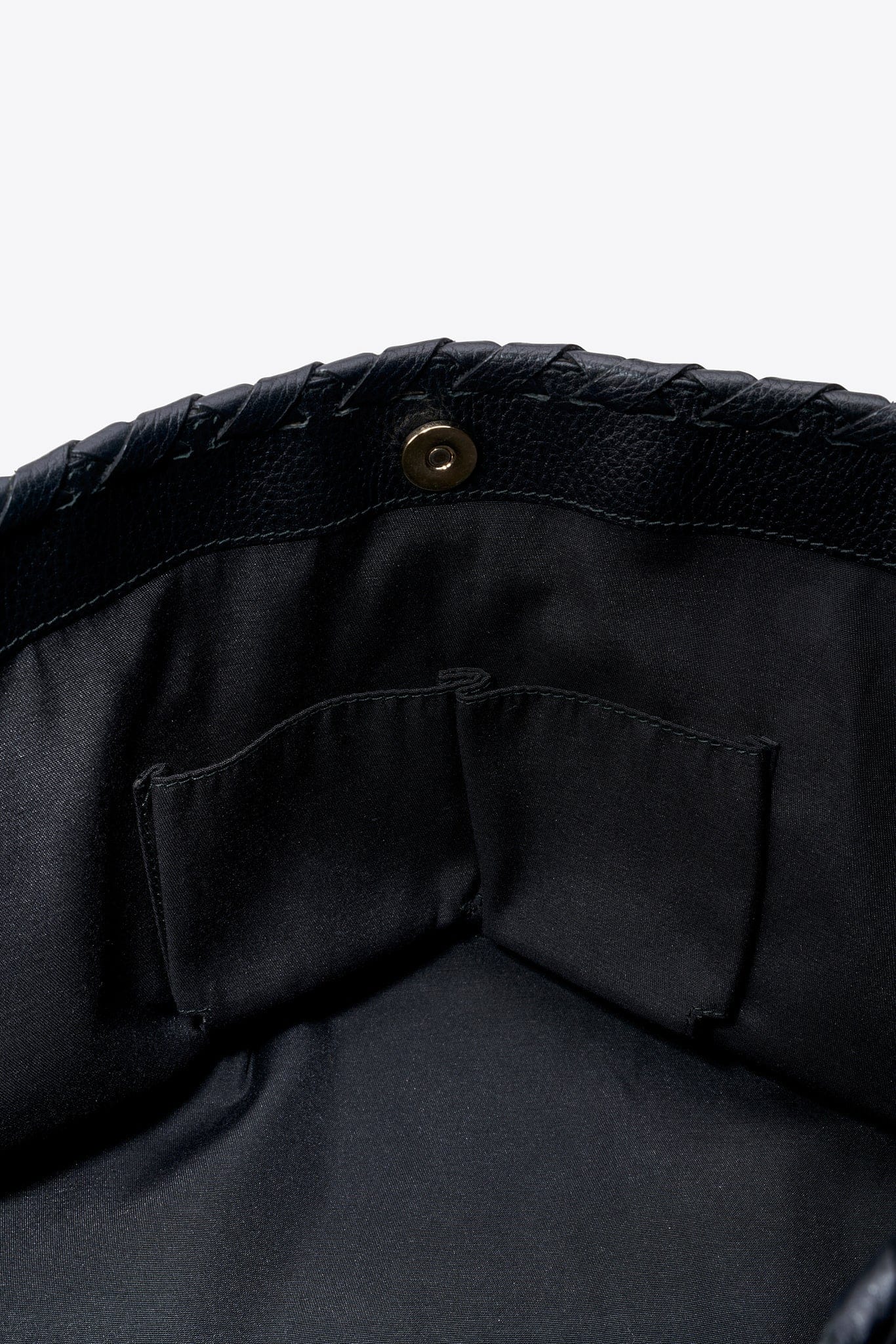 Vintage Gucci Black Leather Tote Bag With Tassel