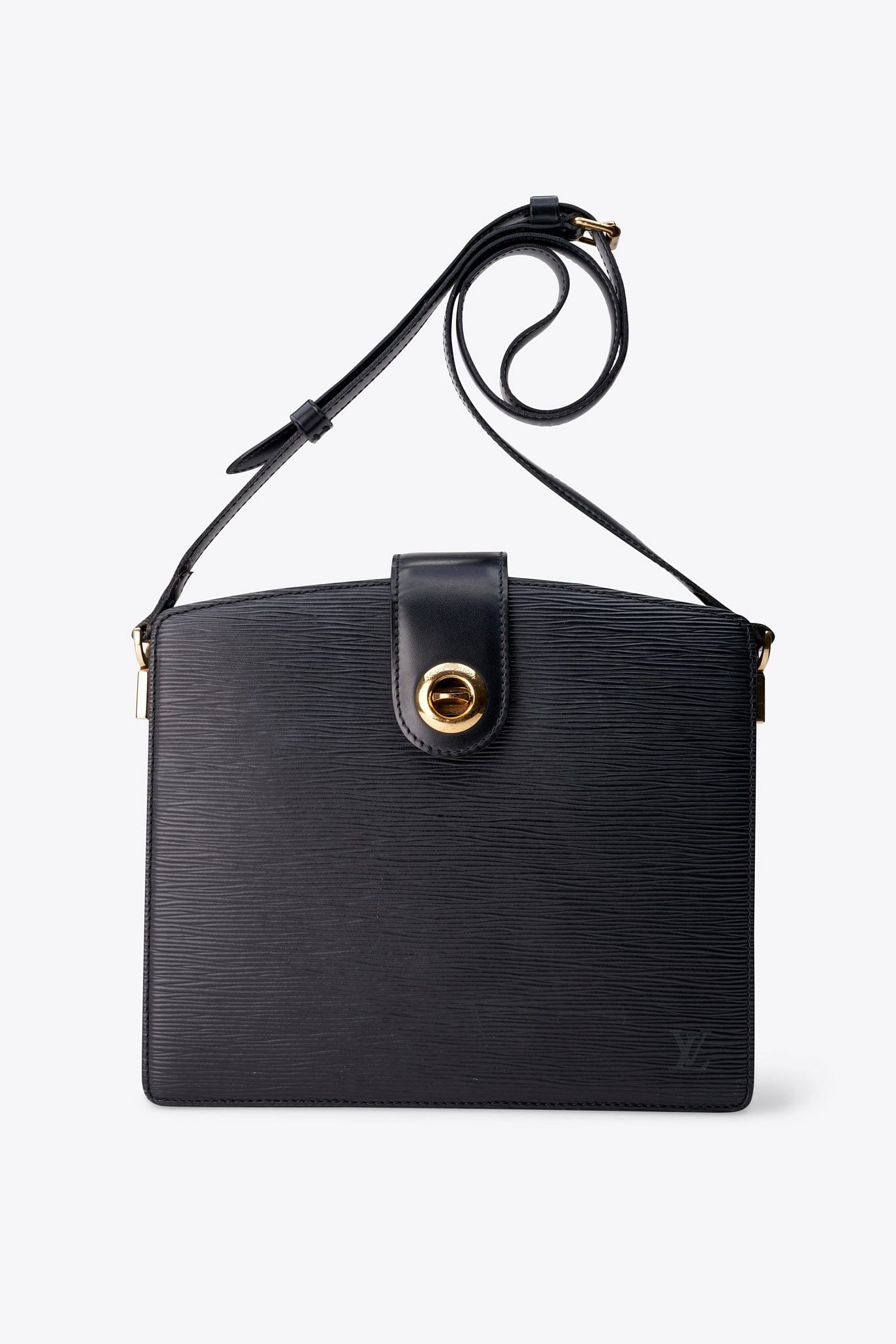 Vintage Louis Vuitton Capuchin Shoulder Bag in Black Epi Leather