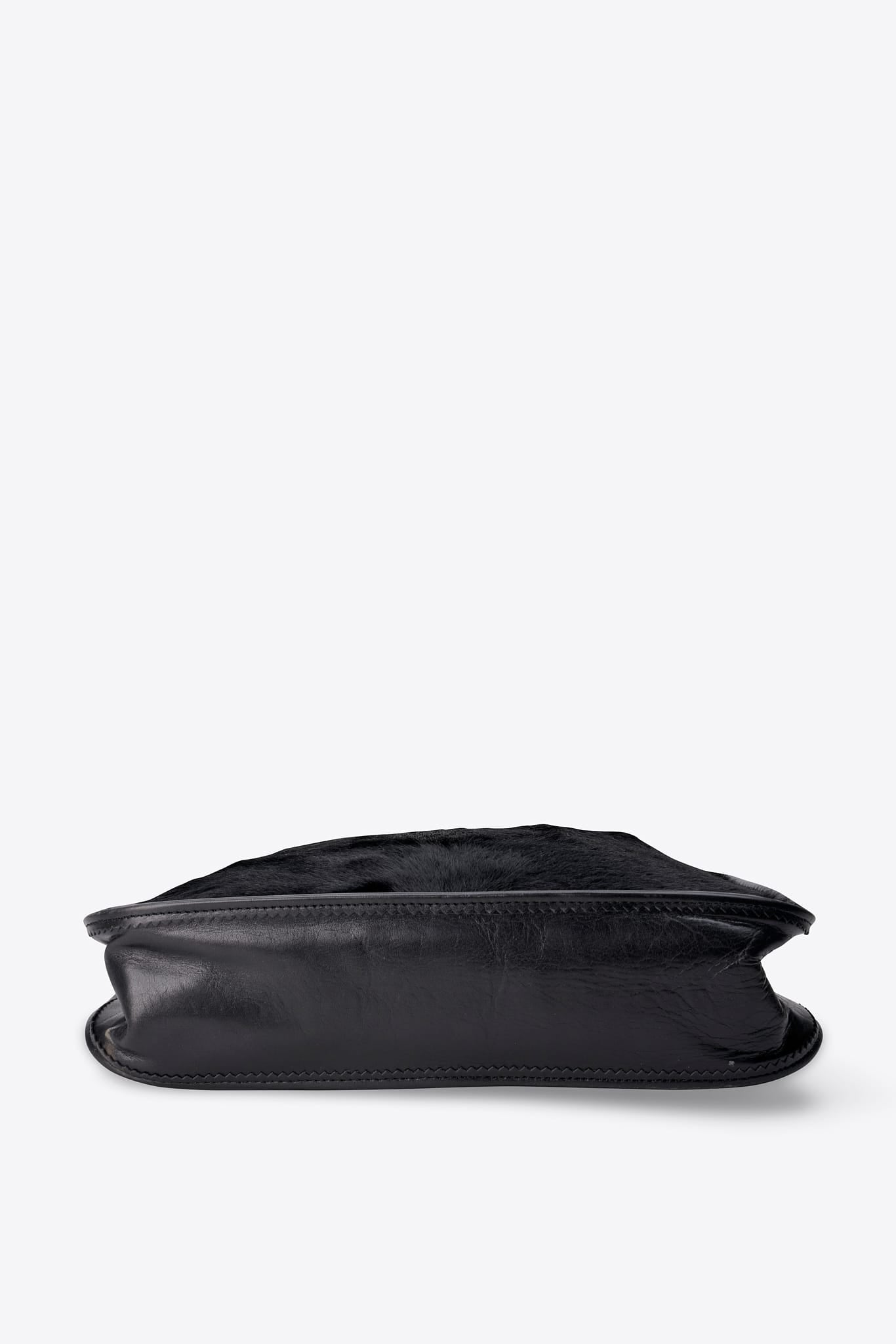 Vintage Loewe Black Calf Hair Shoulder Bag