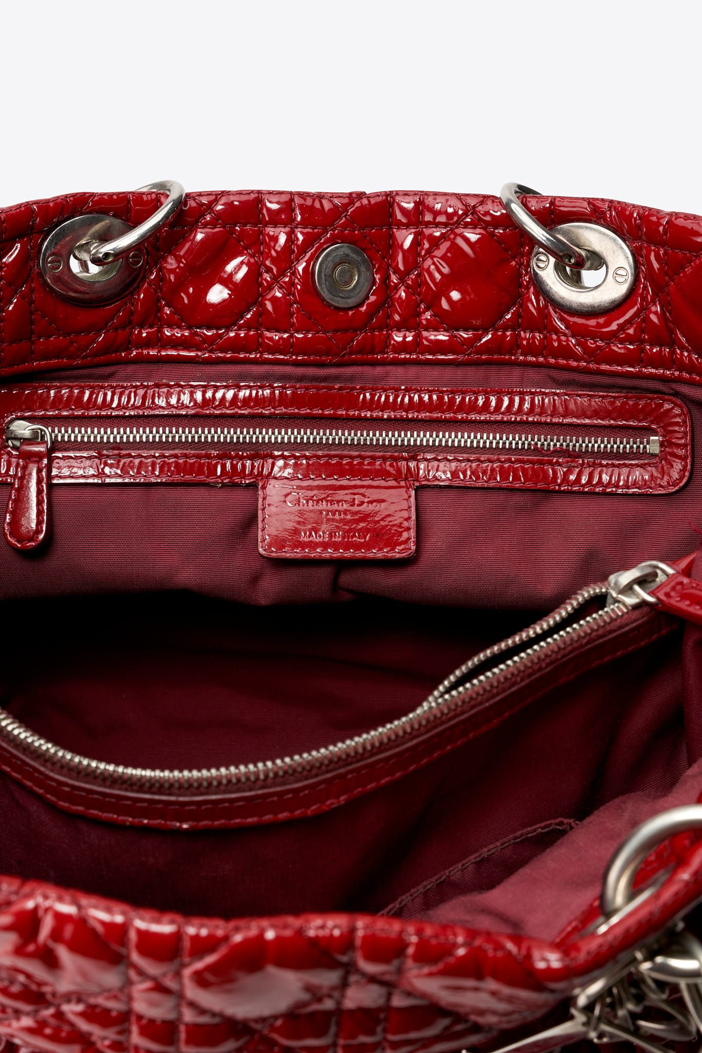 Dior Vintage Schultertasche aus Nylon mit Leopardenmuster
