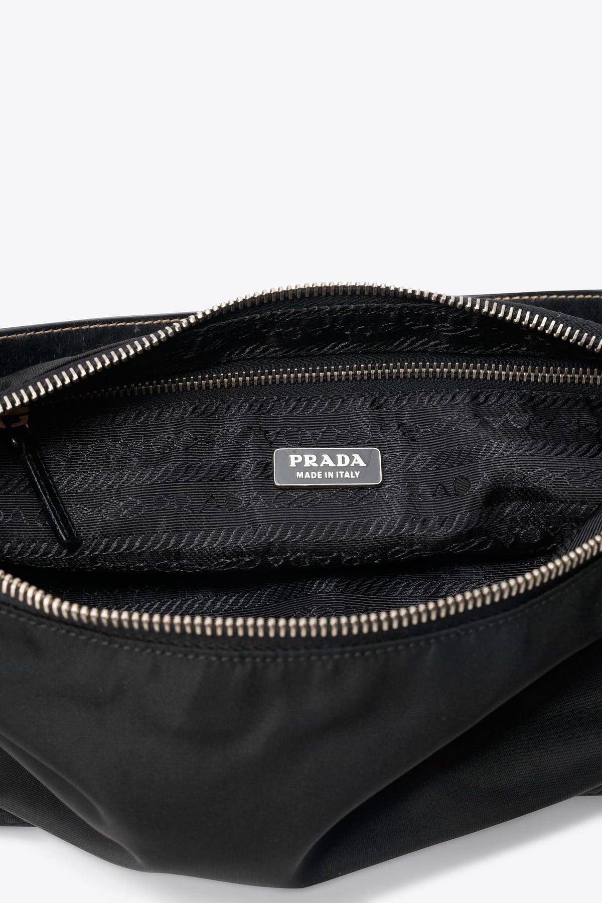 Vintage Prada Black Nylon Shoulder Bag