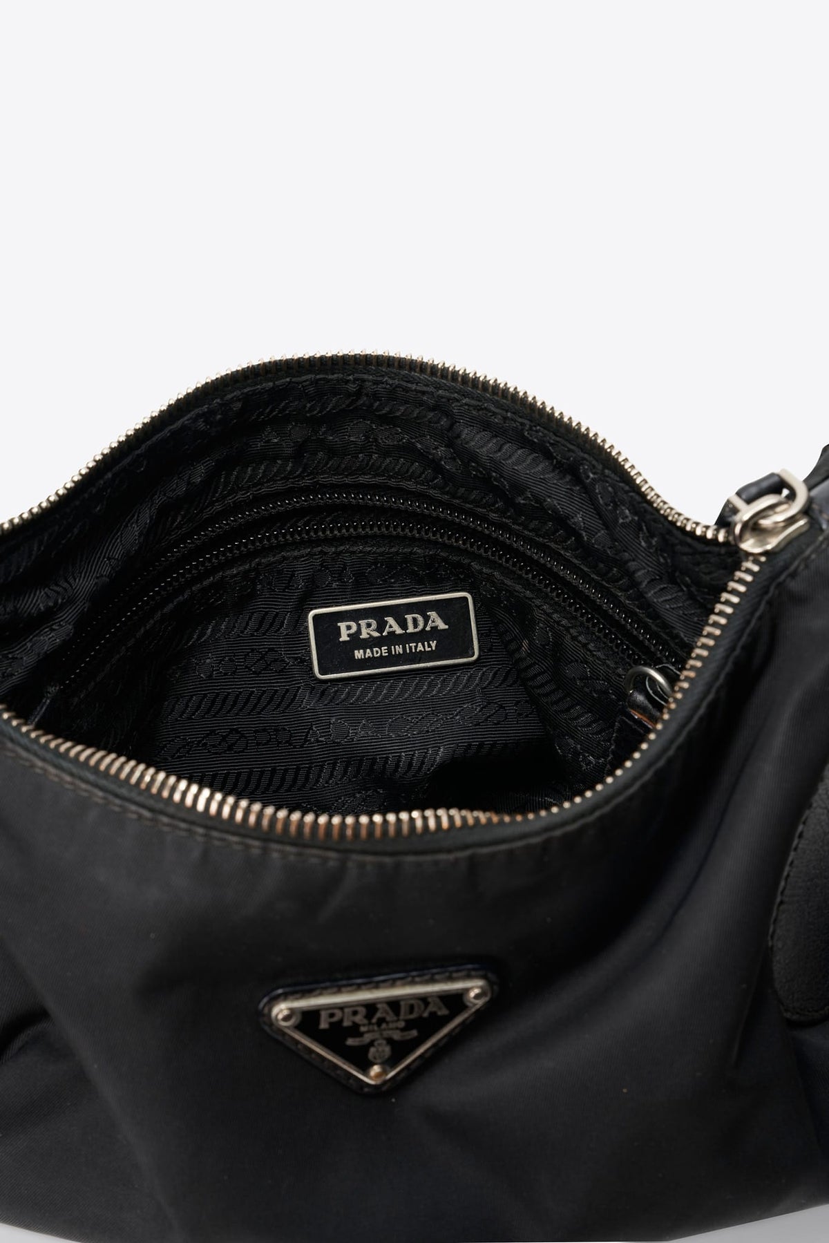 Vintage Prada Black Nylon Shoulder Bag