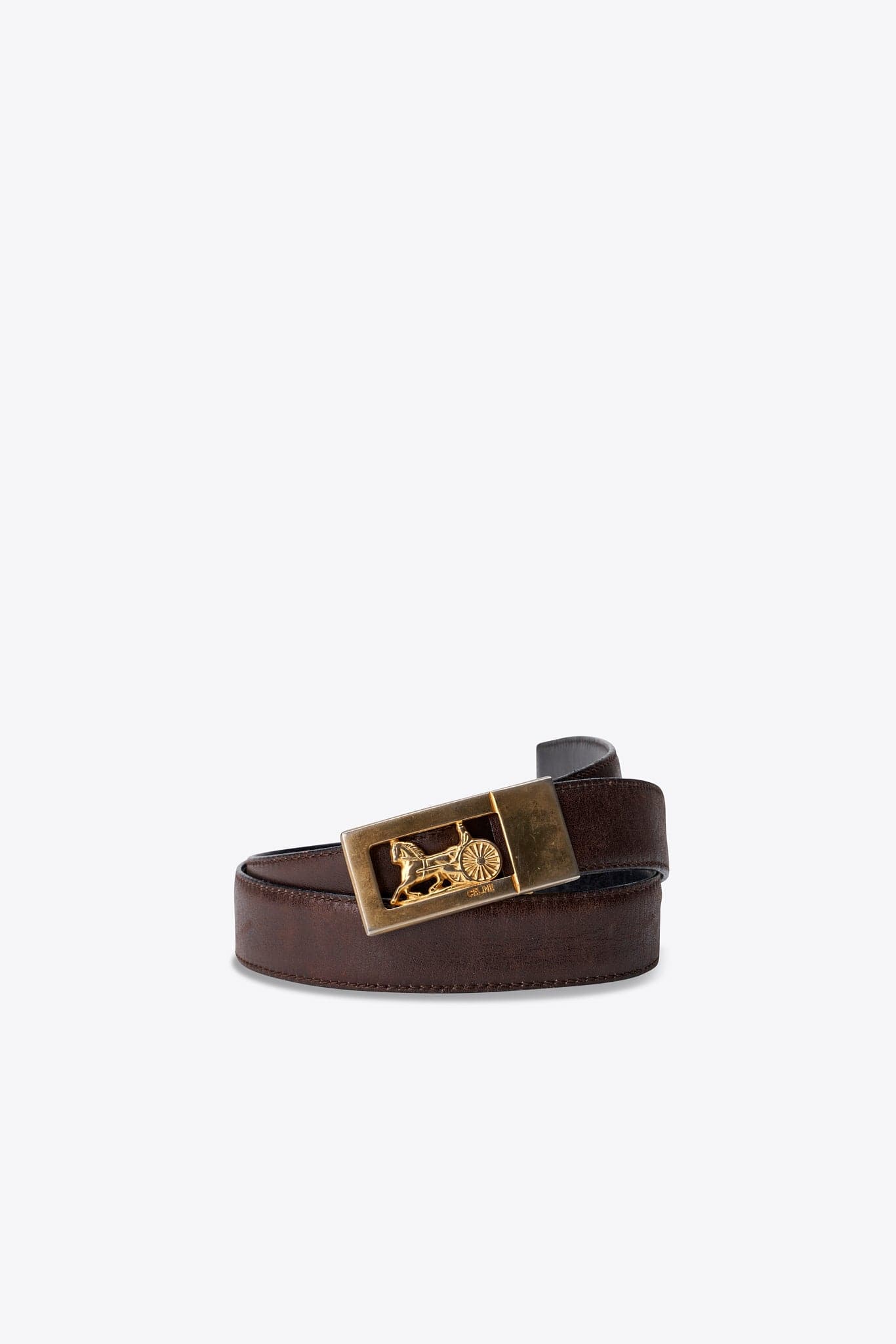 Vintage Celine Sulky Brown Leather Belt – The Hosta