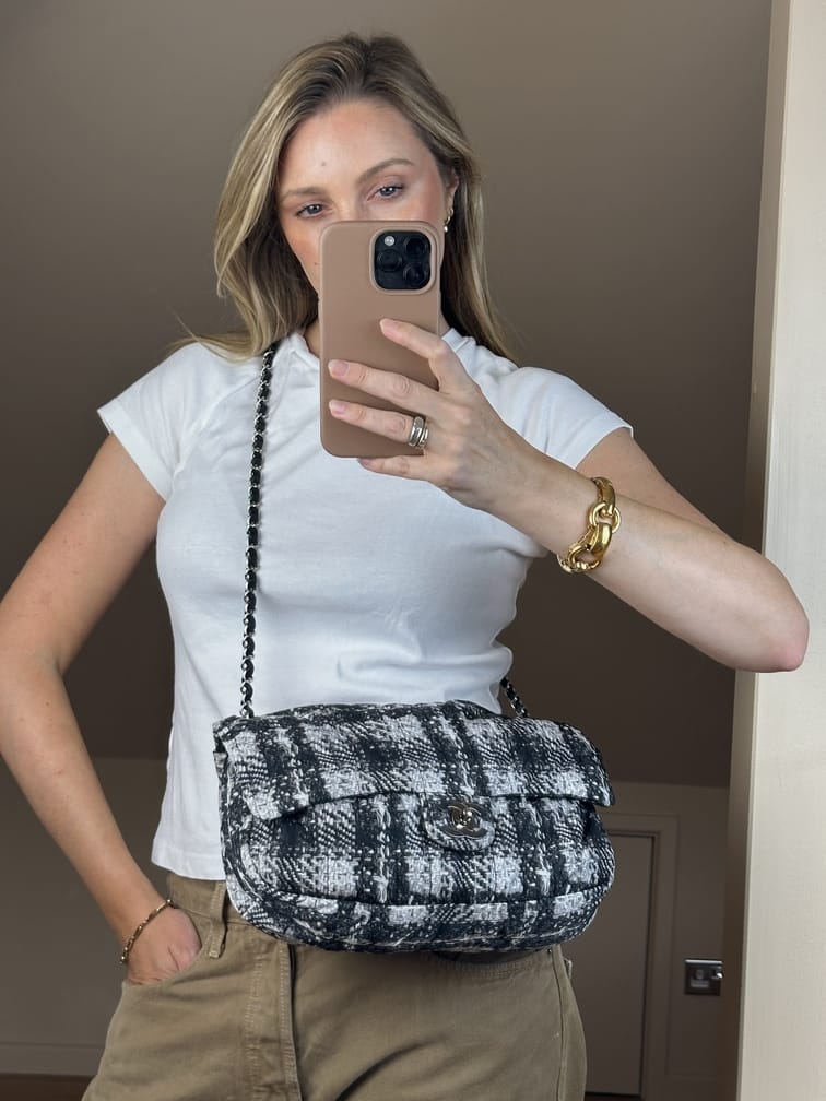Chanel Tweed Print Nylon Flap Bag 2013–2014