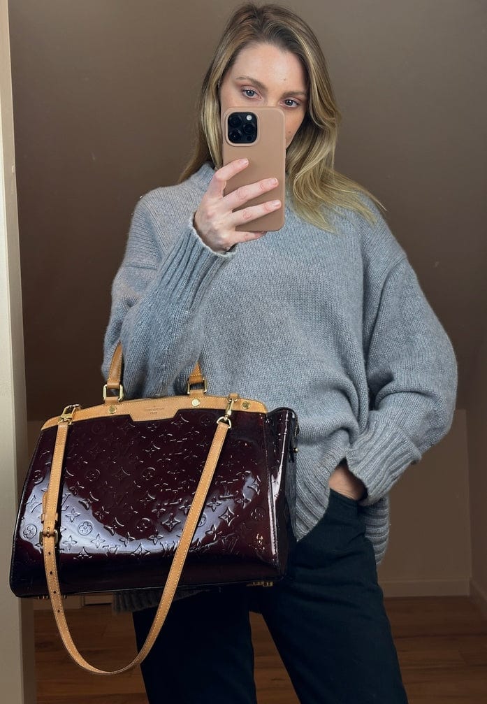 Louis Vuitton Brea GM Bag in Amarante Vernis