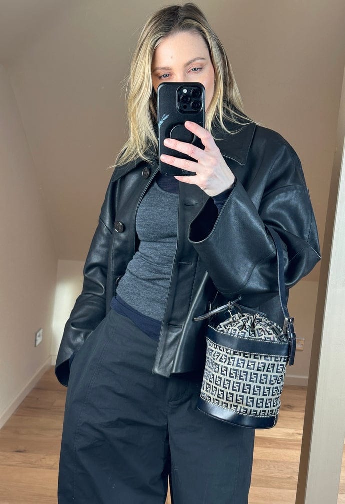 Vintage Fendi Bucket Bag In The Zucchino Canvas