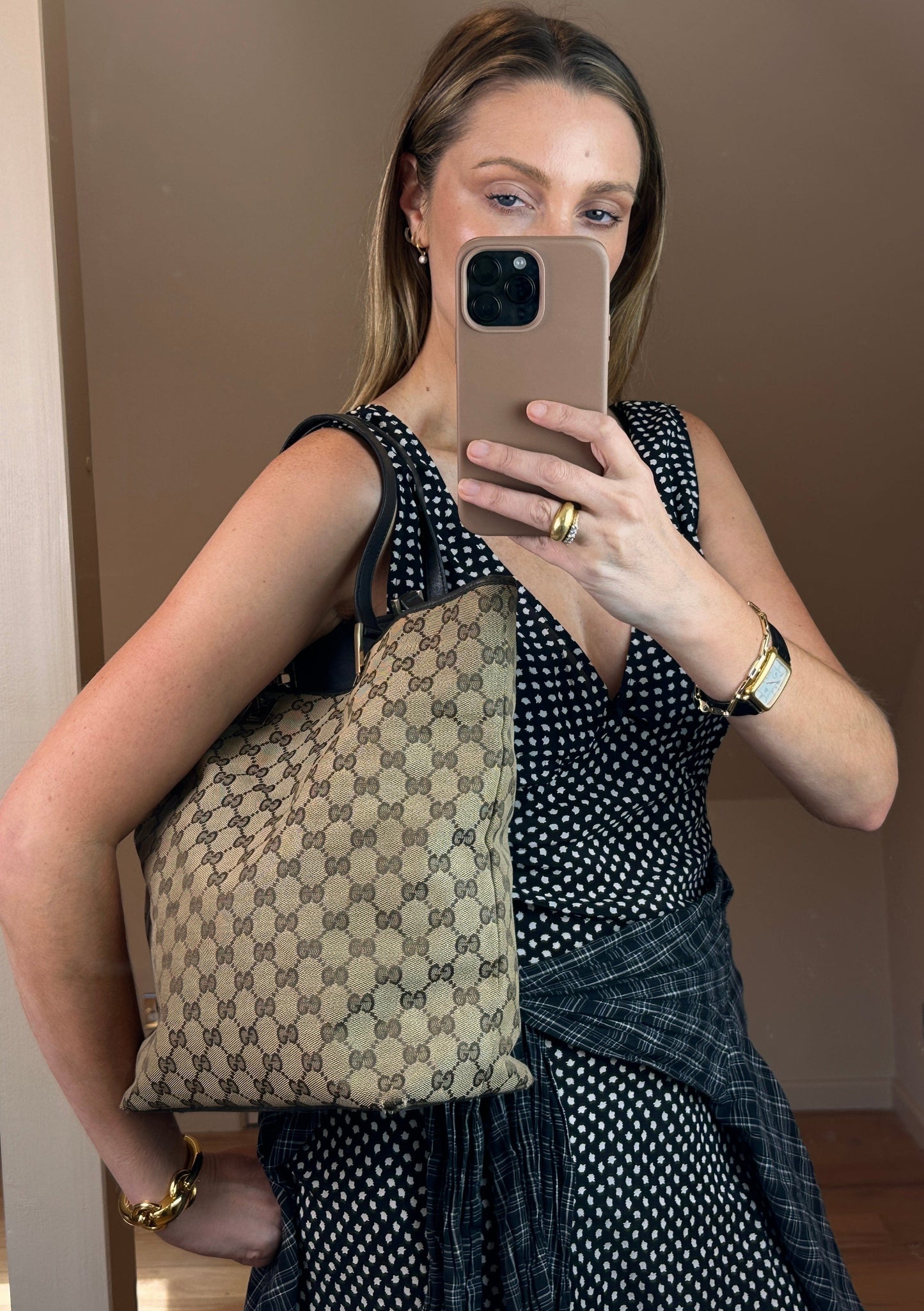 Vintage Gucci GG Canvas Tote Bag