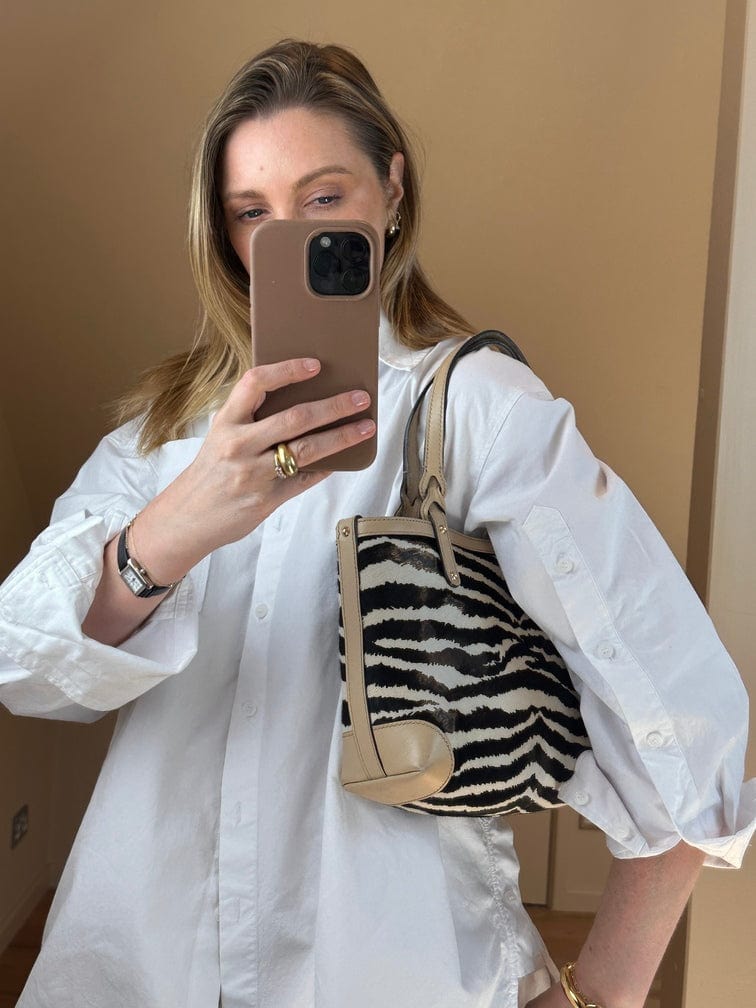 Vintage Gucci Zebra Small Tote Bag