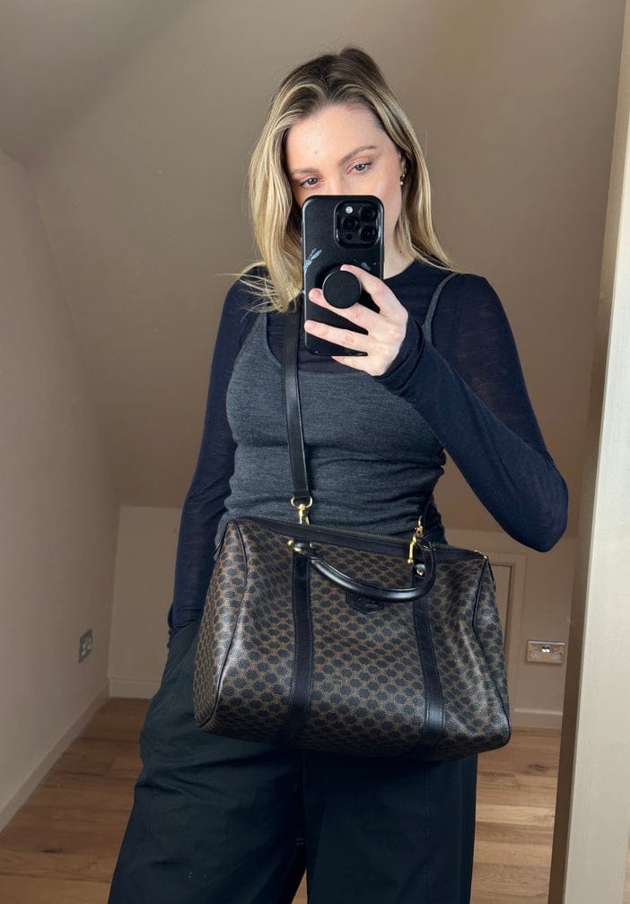 Vintage Celine Macadam Boston Bag