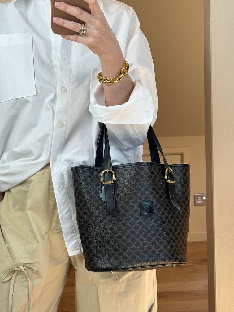 Vintage Celine Macadam Tote Bag