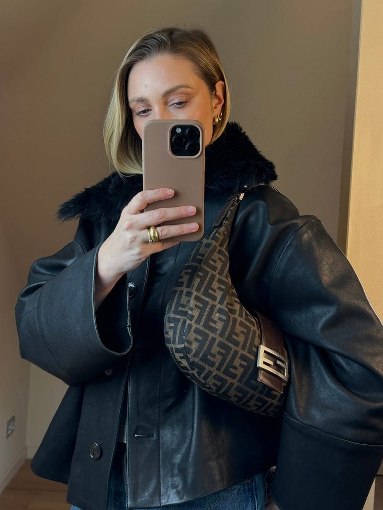 Vintage Fendi Zucca Canvas Croissant Bag