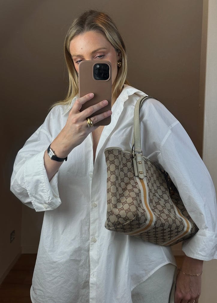 Vintage Gucci GG Canvas Tote Bag