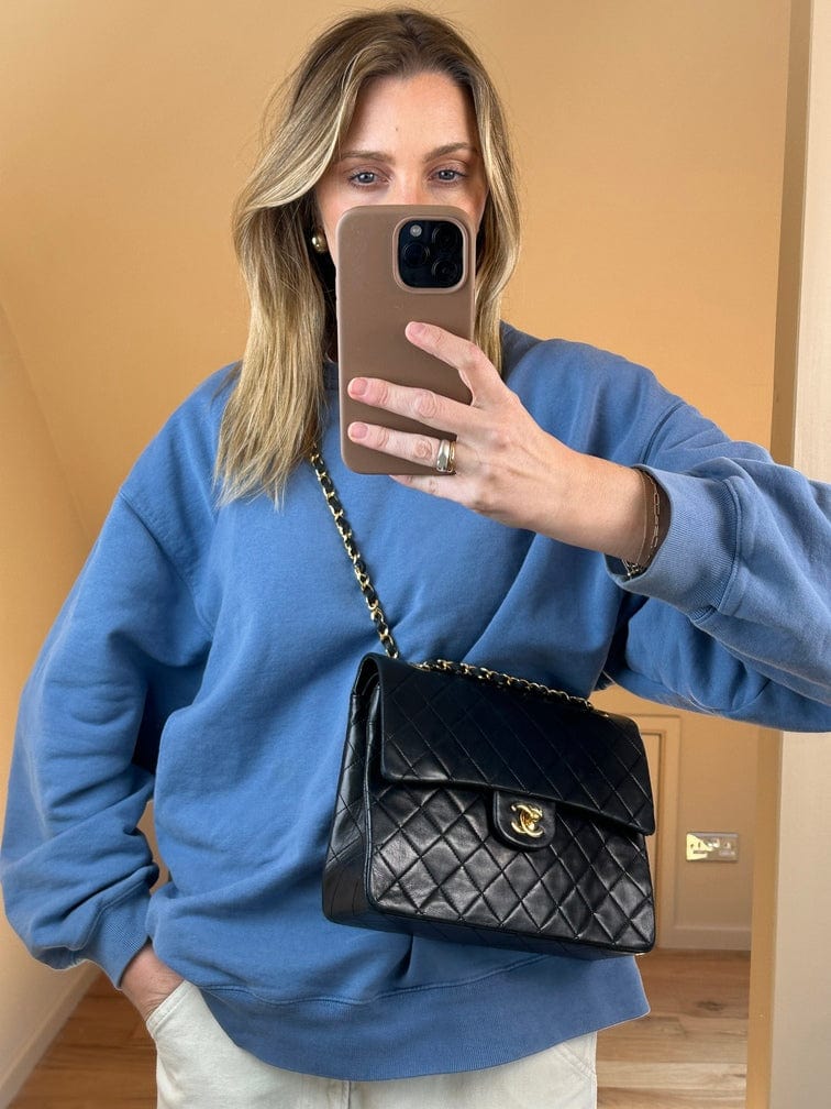 Chanel Classic Medium Square Double Flap Bag with 24k gold plated hardware