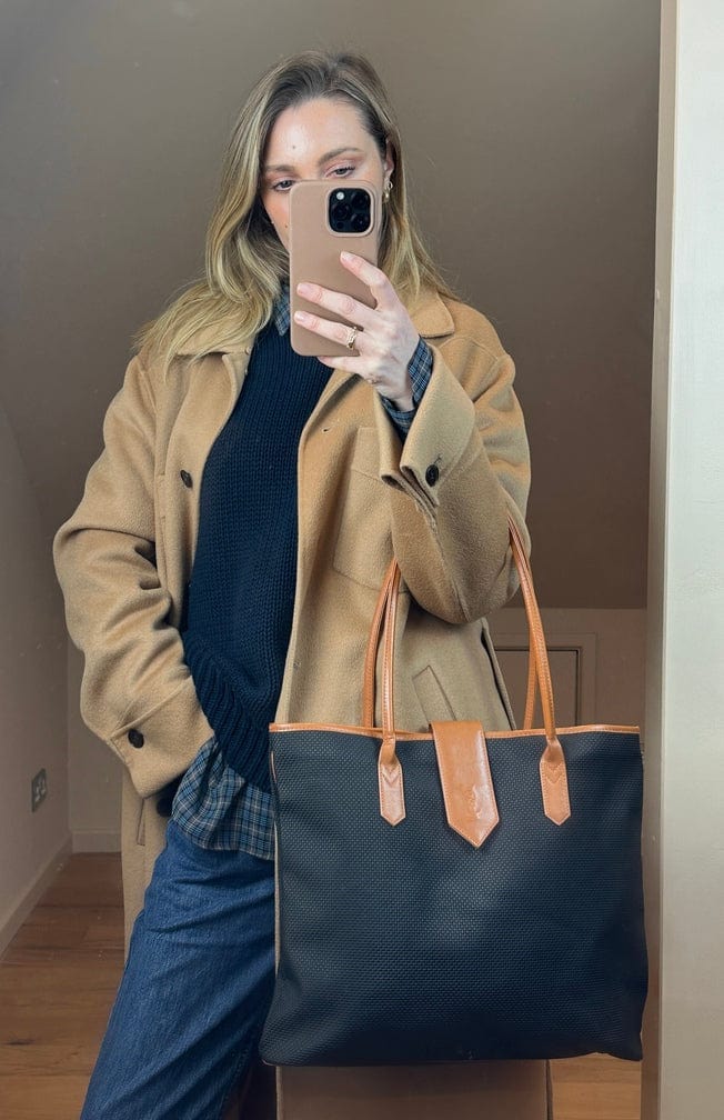 Vintage YSL Coated Canvas Tote Bag