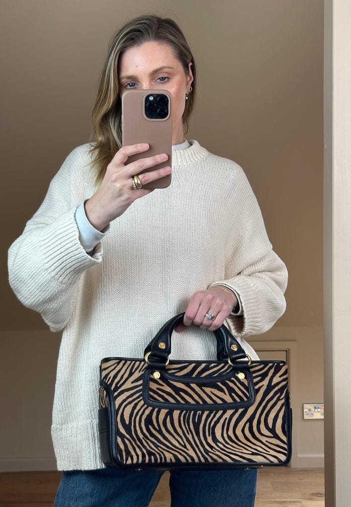 Vintage Celine Animal Printed Calf Hair Bag