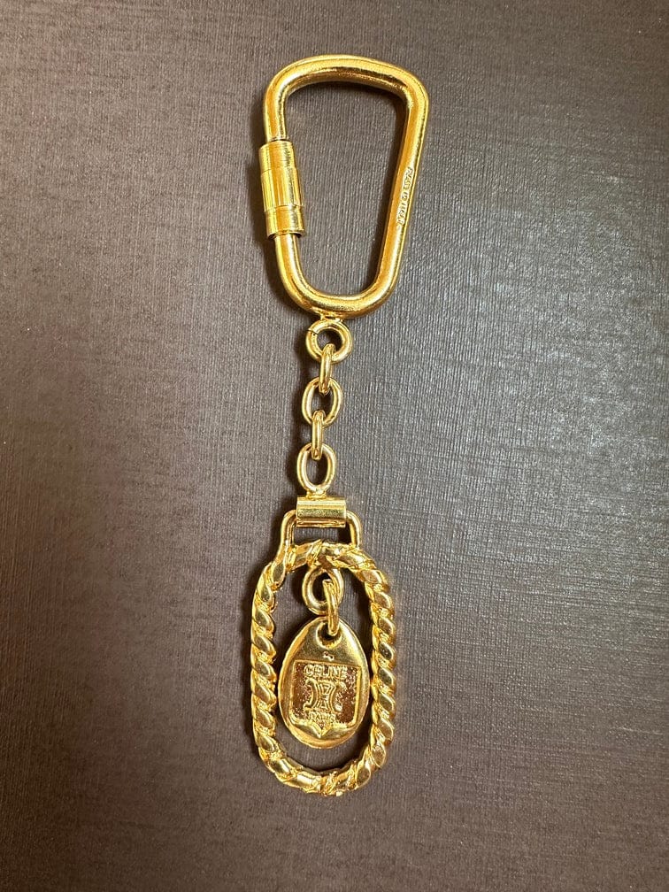 Vintage Celine Triomphe Rope Detail Gold Keyring – The Hosta