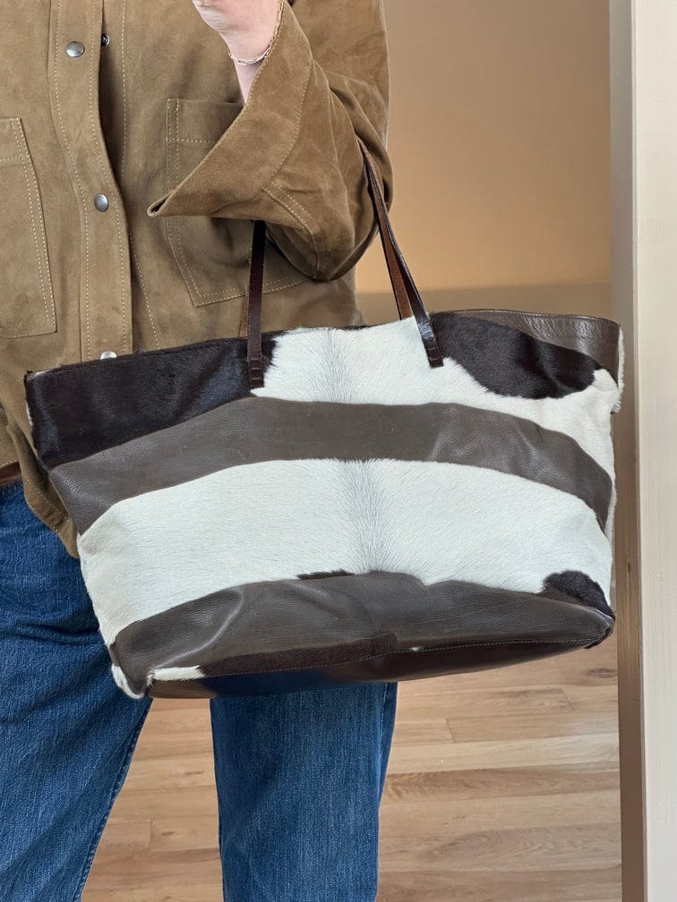 Vintage Fendi Tote Bag in Cow Printed Calf Hair