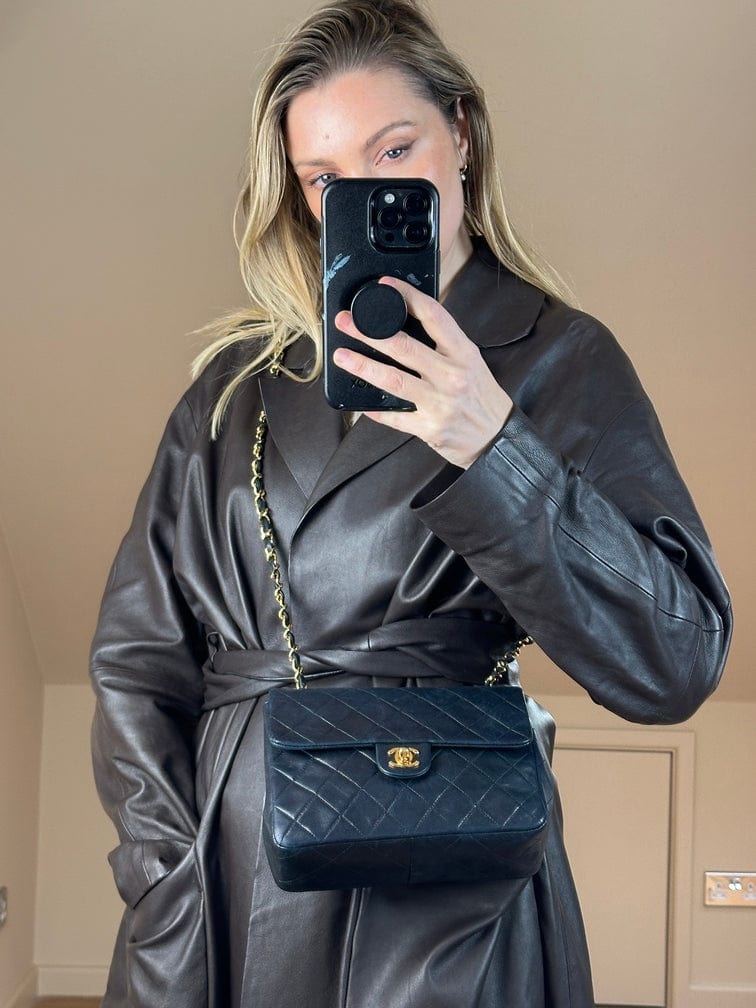 Chanel Classic Flap Small Square Bag - Navy