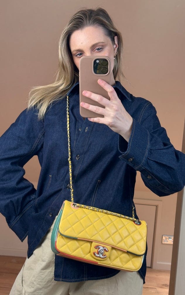 Chanel 2017 Cuba Collection Classic Flap Bag in Multicolour Lambskin