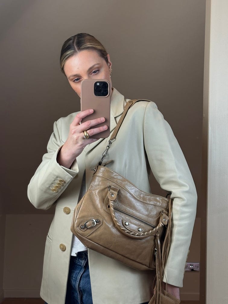Balenciaga Beige Leather First City Bag
