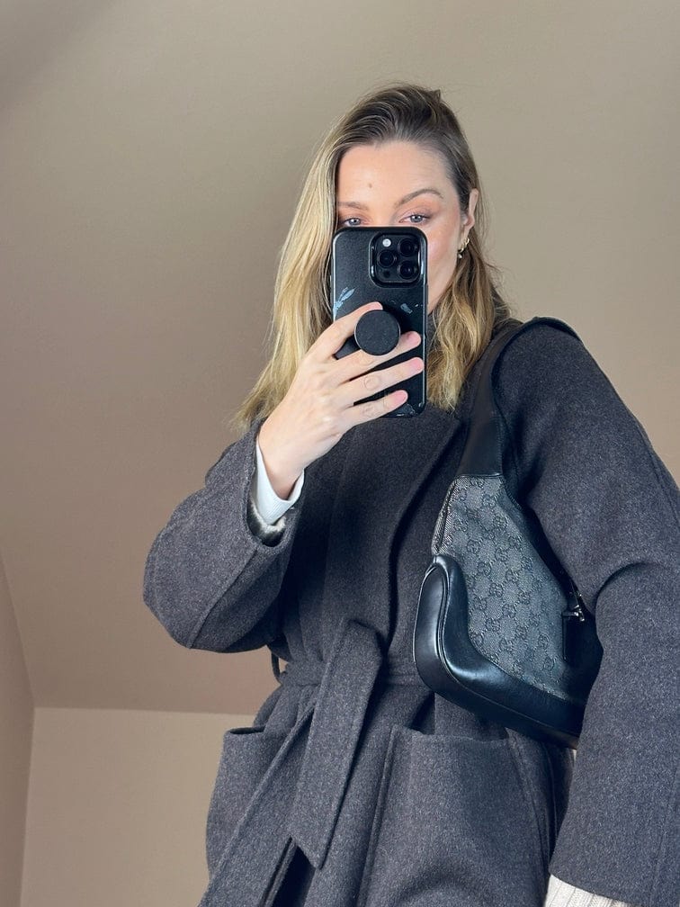 Vintage Black Denim GG Gucci Jackie Bag