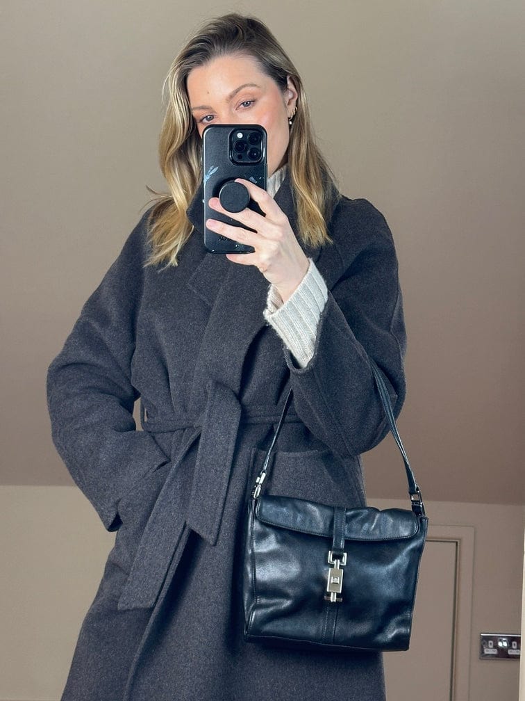 Vintage Black leather Gucci Bag