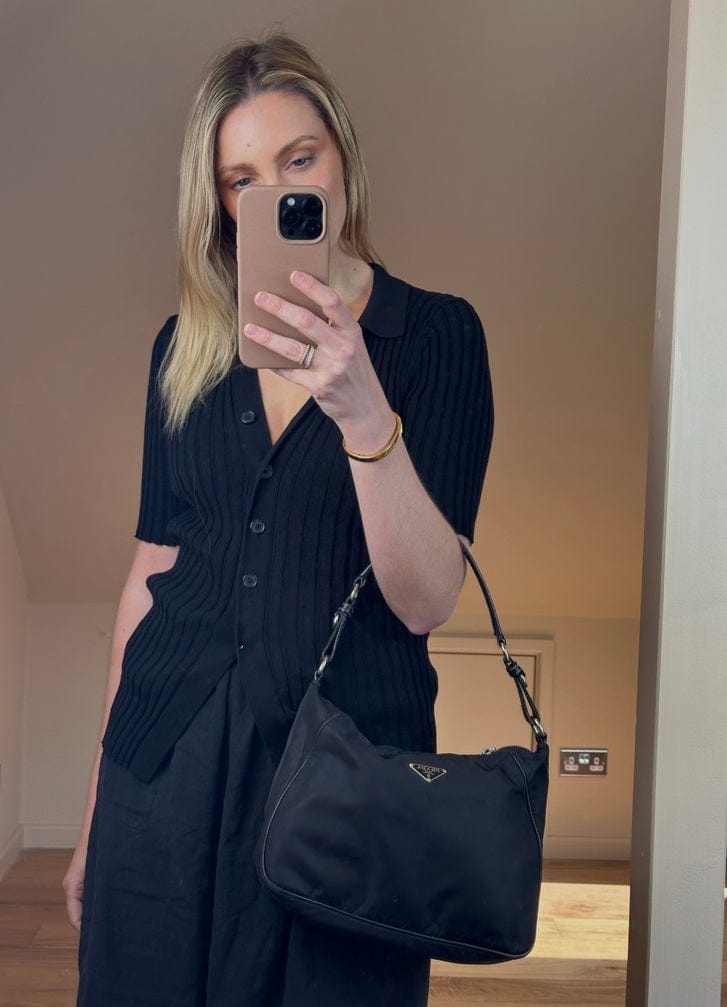 Prada Black Nylon Shoulder Bag