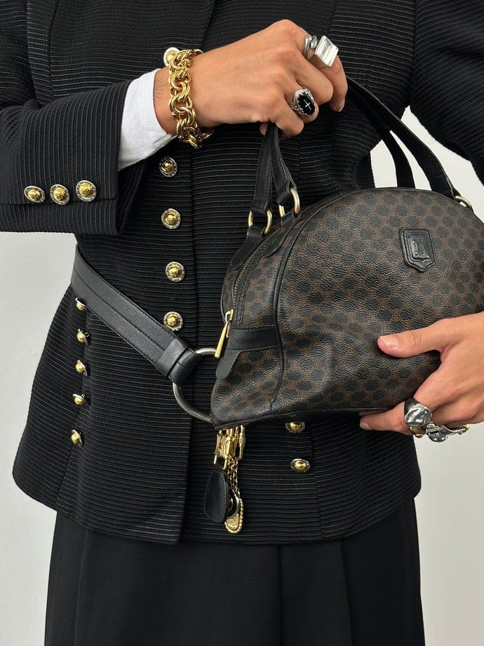 CELINE　セリーヌ ショルダーバッグ Celine Macadam Bag VINTAGE CELINE/セリーヌ】macadam ショルダーバッグ（ショルダー