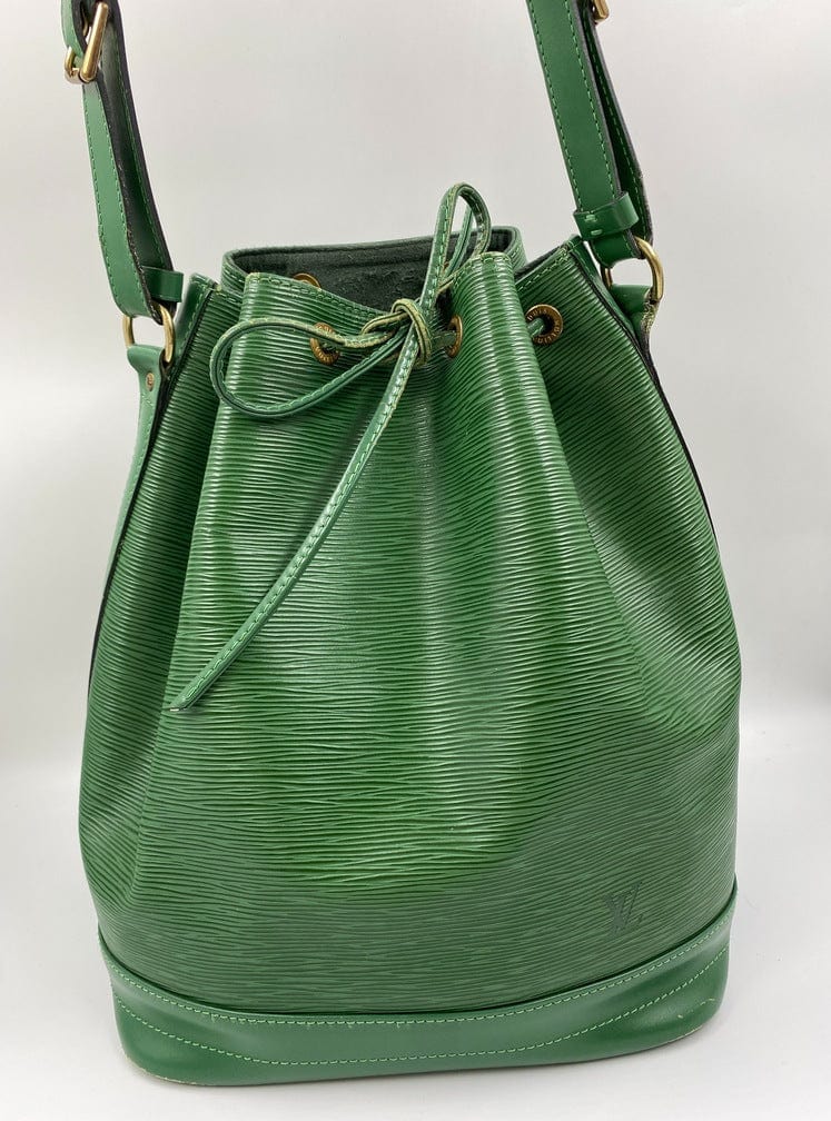 Louis Vuitton, Bags, Authentic Louis Vuitton Noe Epi Leather Shoulder  Bucket Bag Black Gold