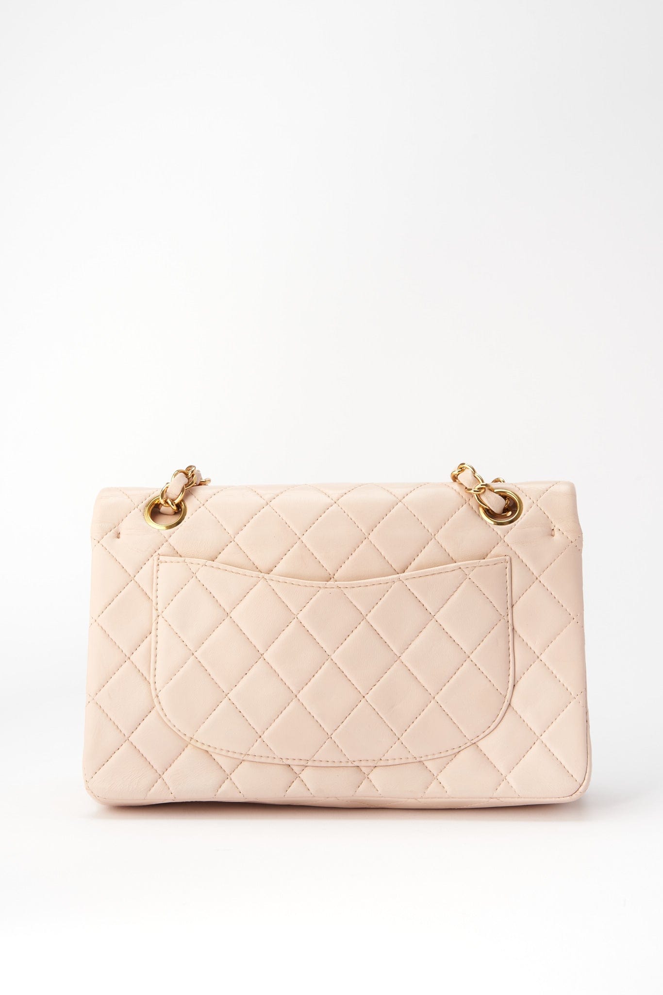Chanel Classic Double Flap Bag Small - Powder Pink Quilted Leather