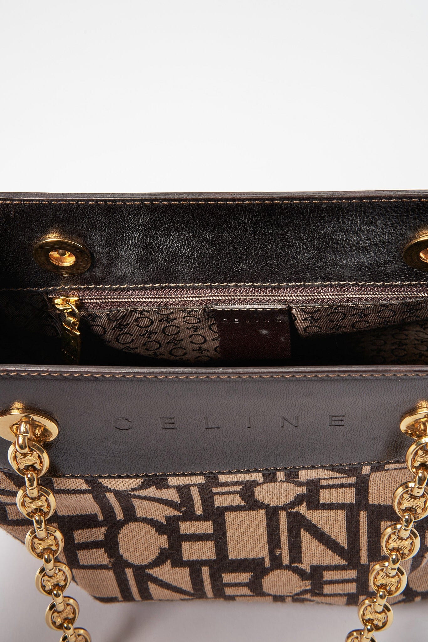Vintage Celine Bag with Triomphe Chain Handle
