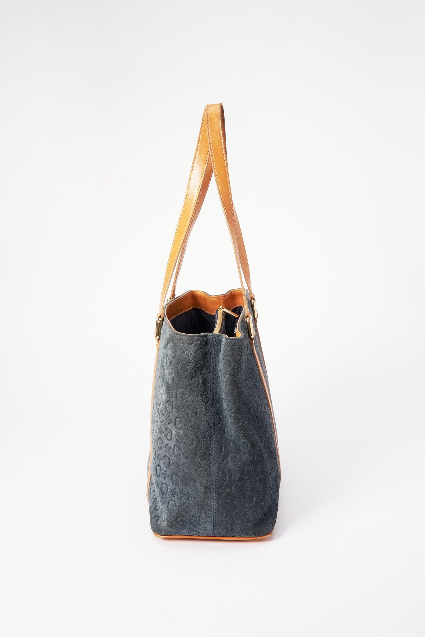 Vintage Celine Suede Tote Bag - Blue – The Hosta