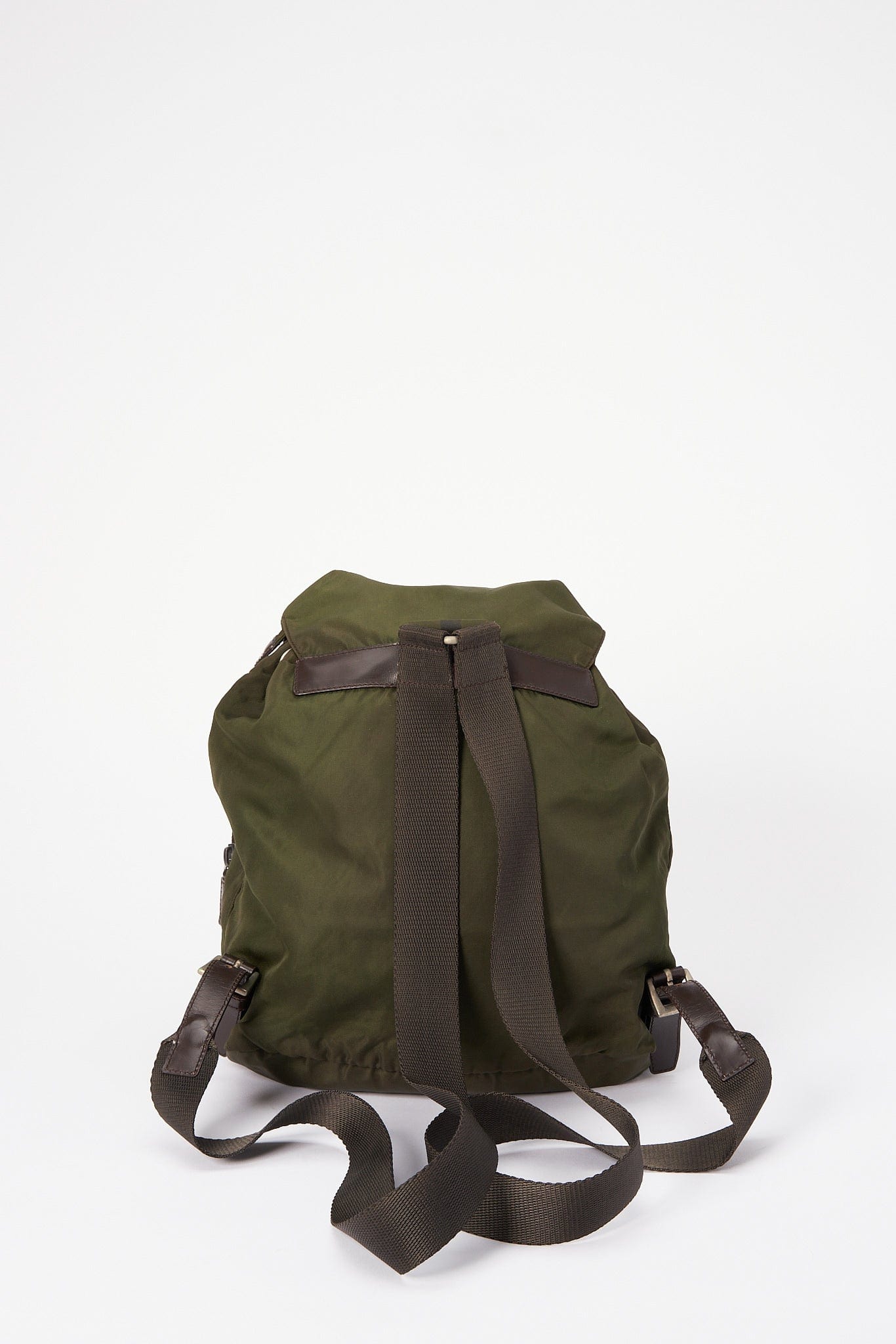 Prada Khaki Nylon Backpack