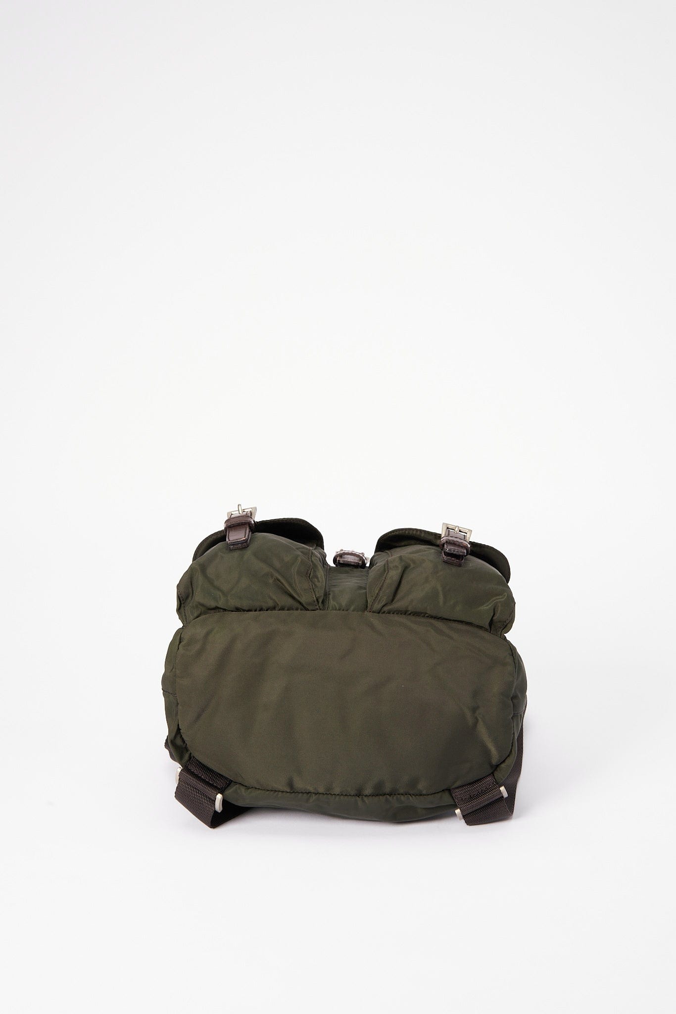 Prada Khaki Nylon Backpack